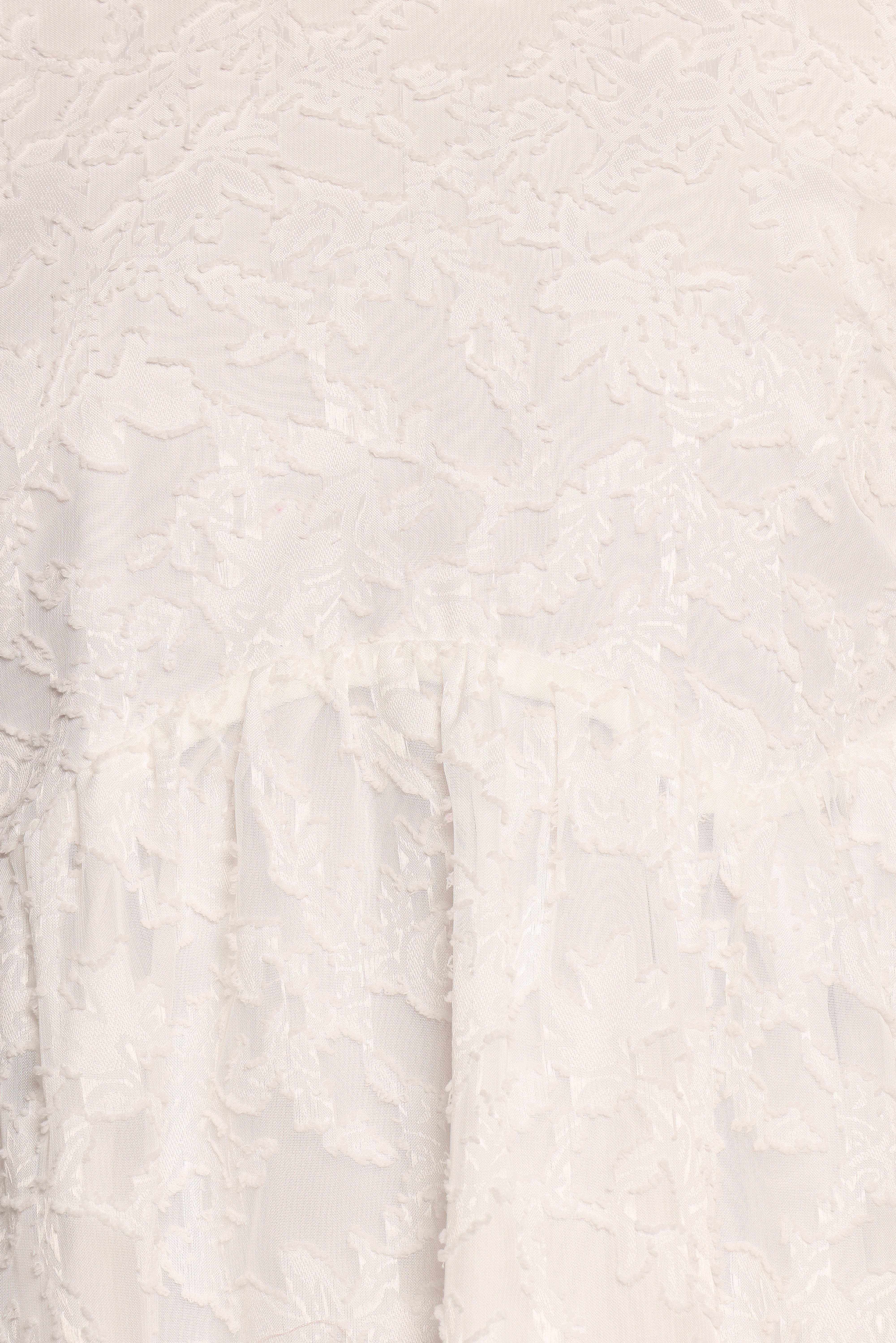 White Floral Mini Dress with Long Sleeves - Giselle