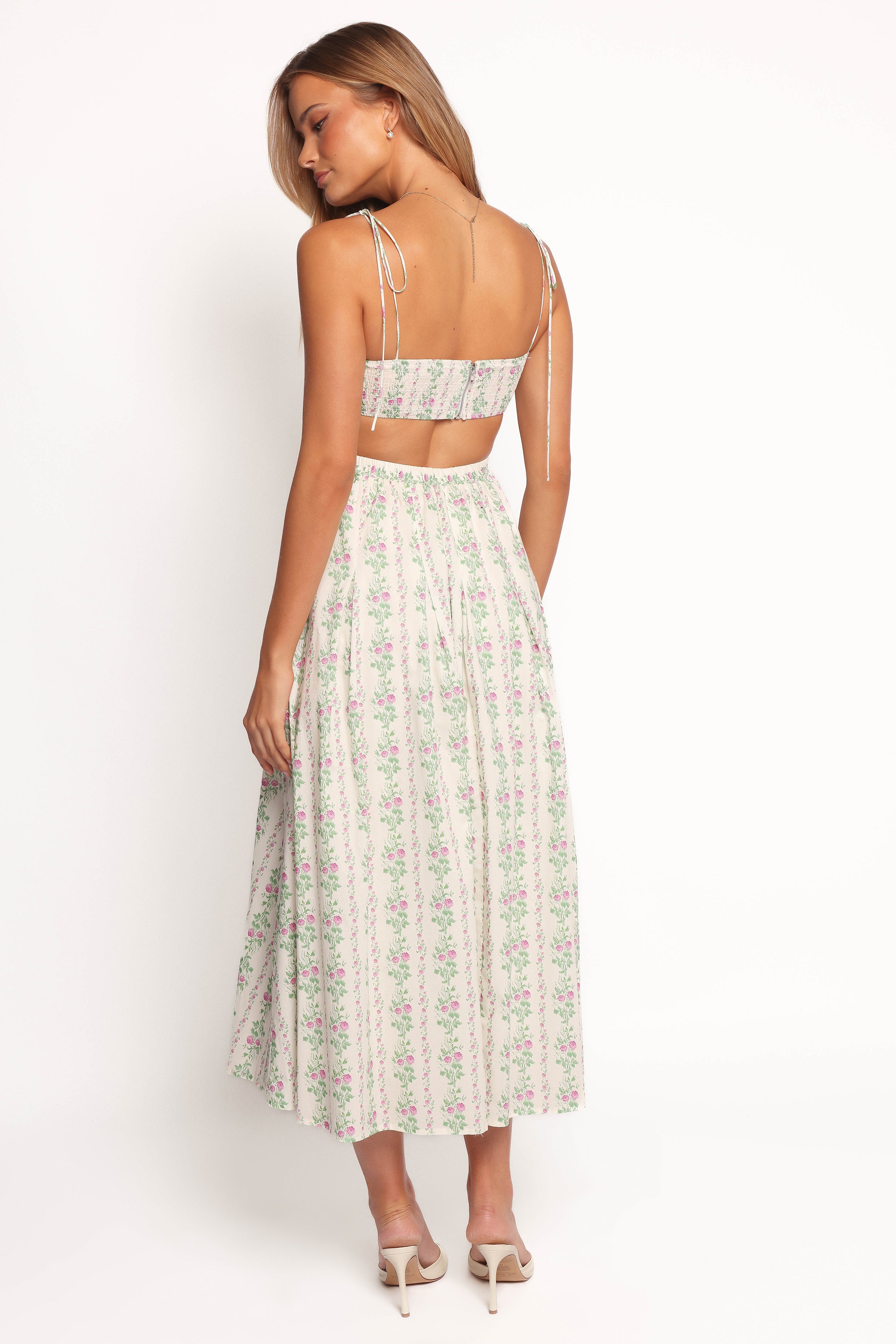 Emory Square Neck Maxi Dress in Cream - Rayon Summer Dress