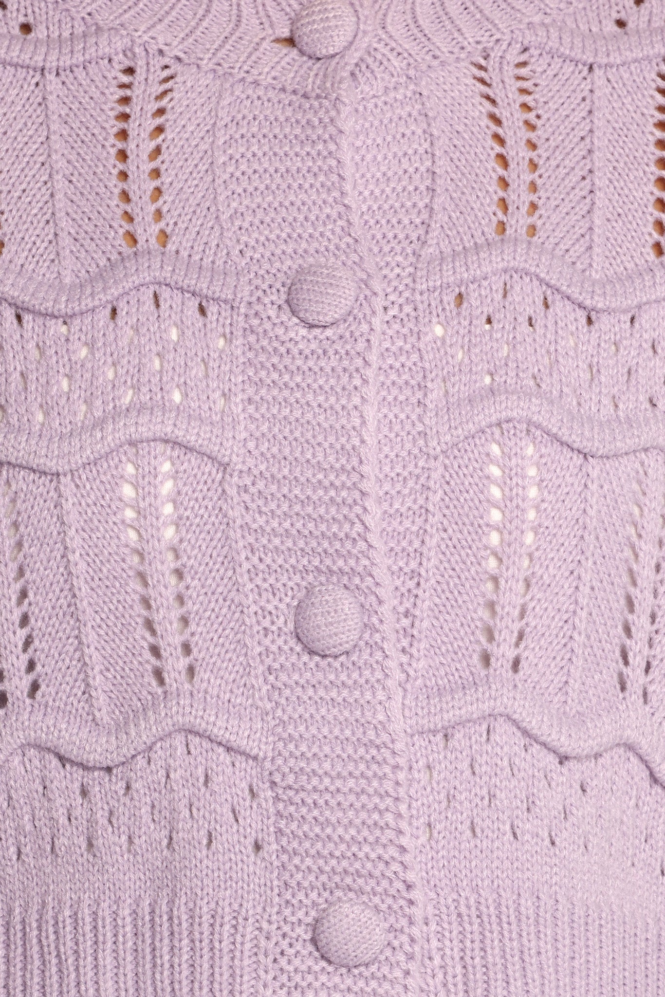 Aidy Lilac Cropped Cardigan with Button Front