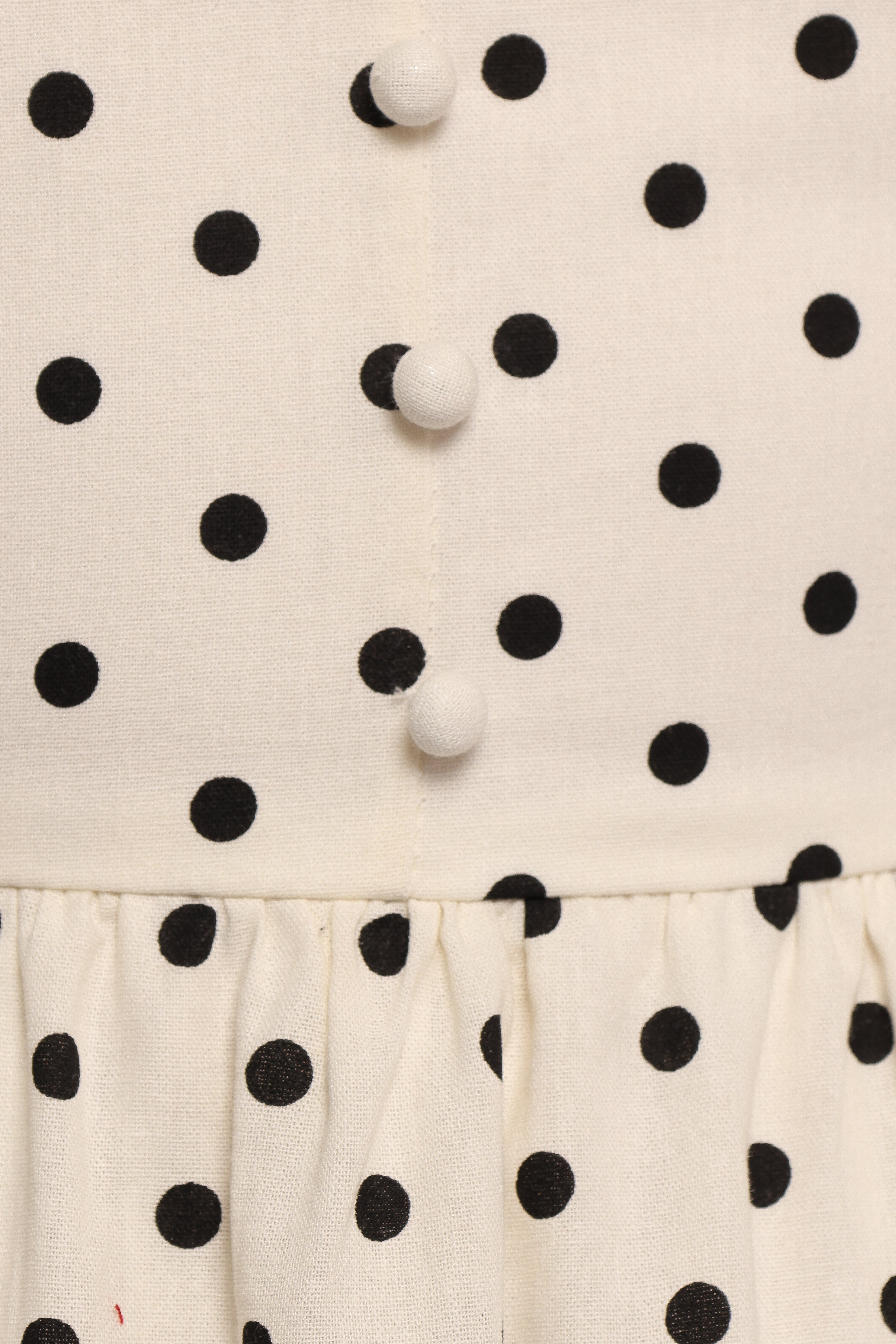 White Polka Dot Jenni Maxi Dress - Square Neck A-Line Cotton