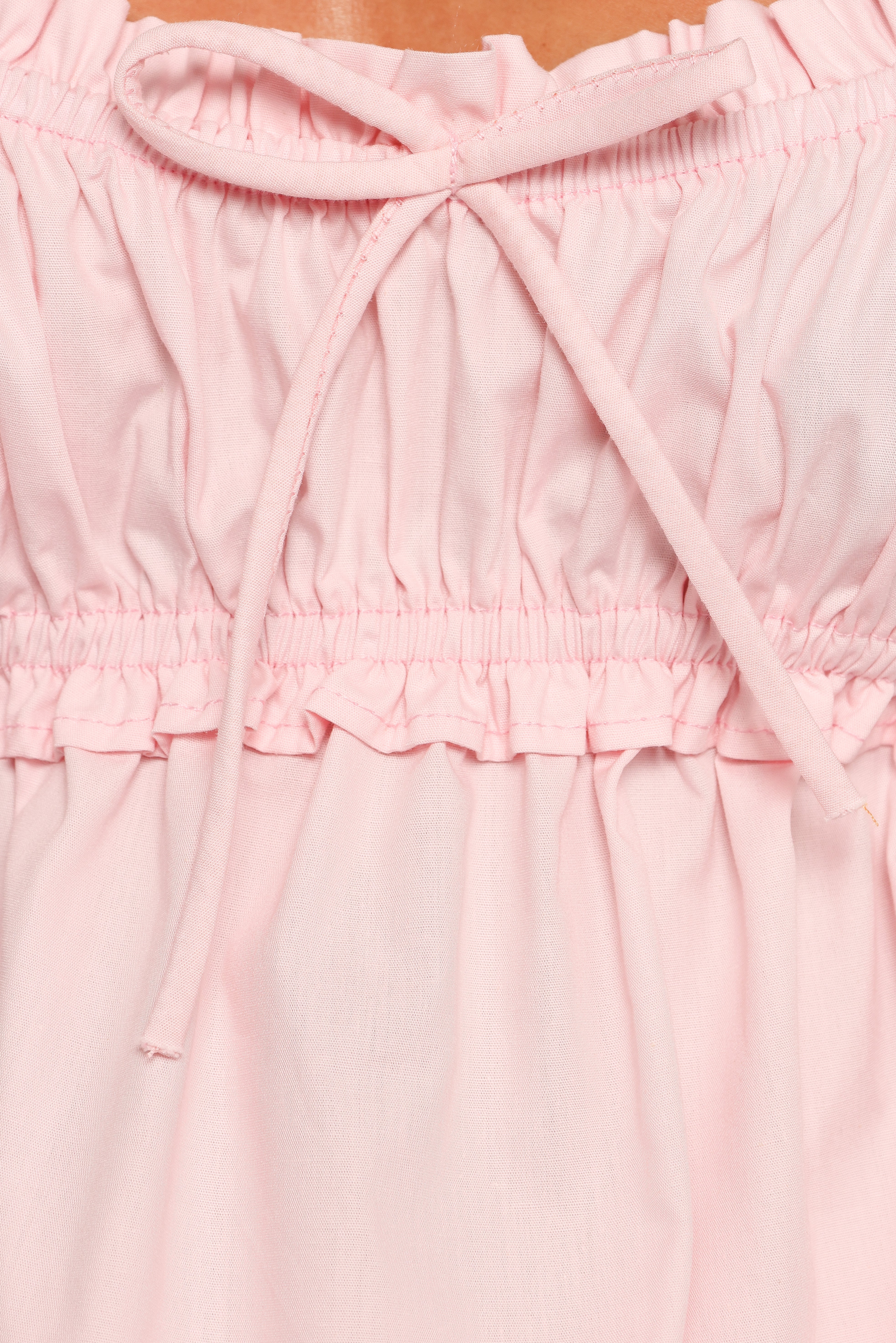 Pink Sharie Short Set - Cotton Cropped Top & High Waist Shorts
