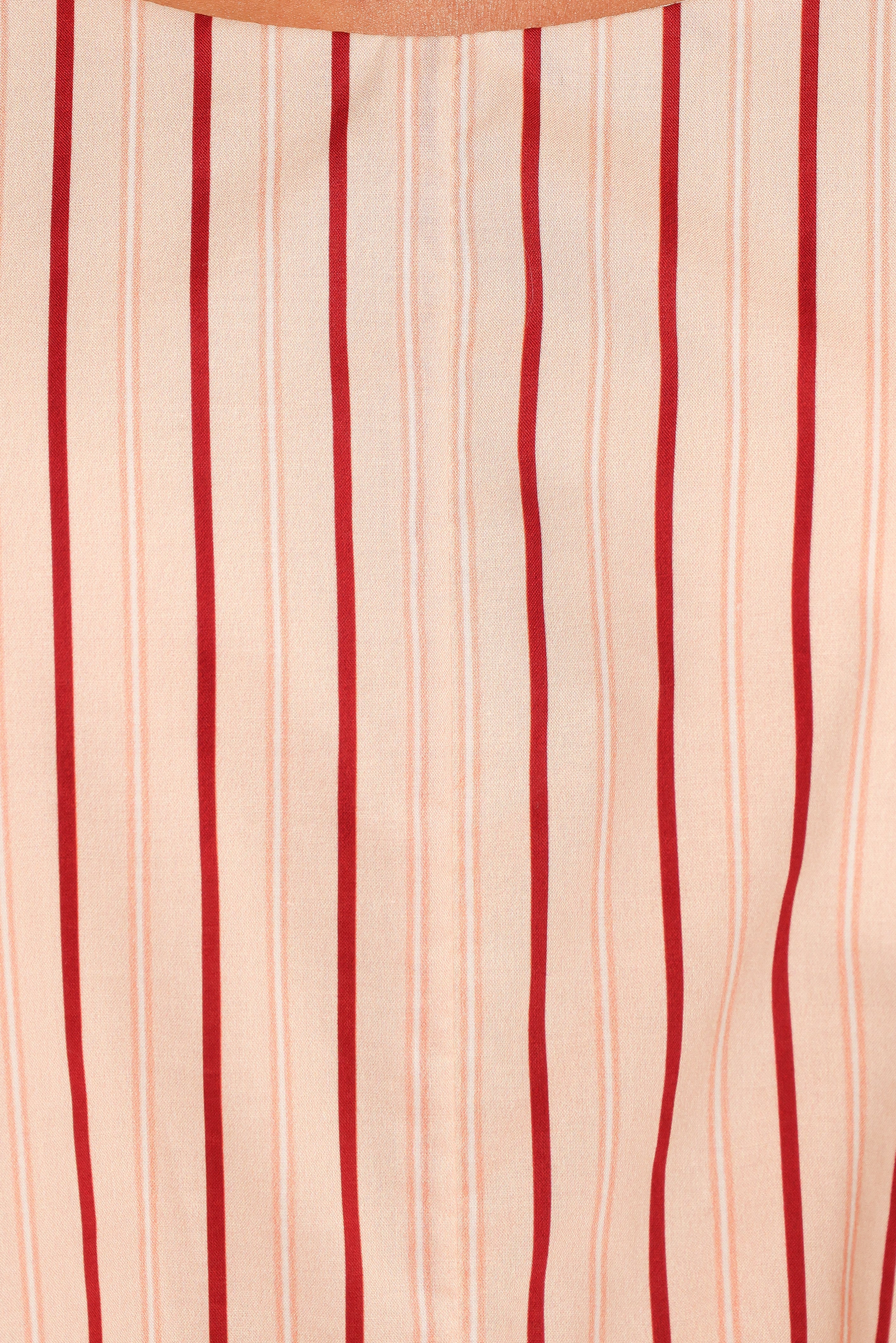 Women's Pink Striped Cotton Playsuit - Scobbie Romper with Pockets