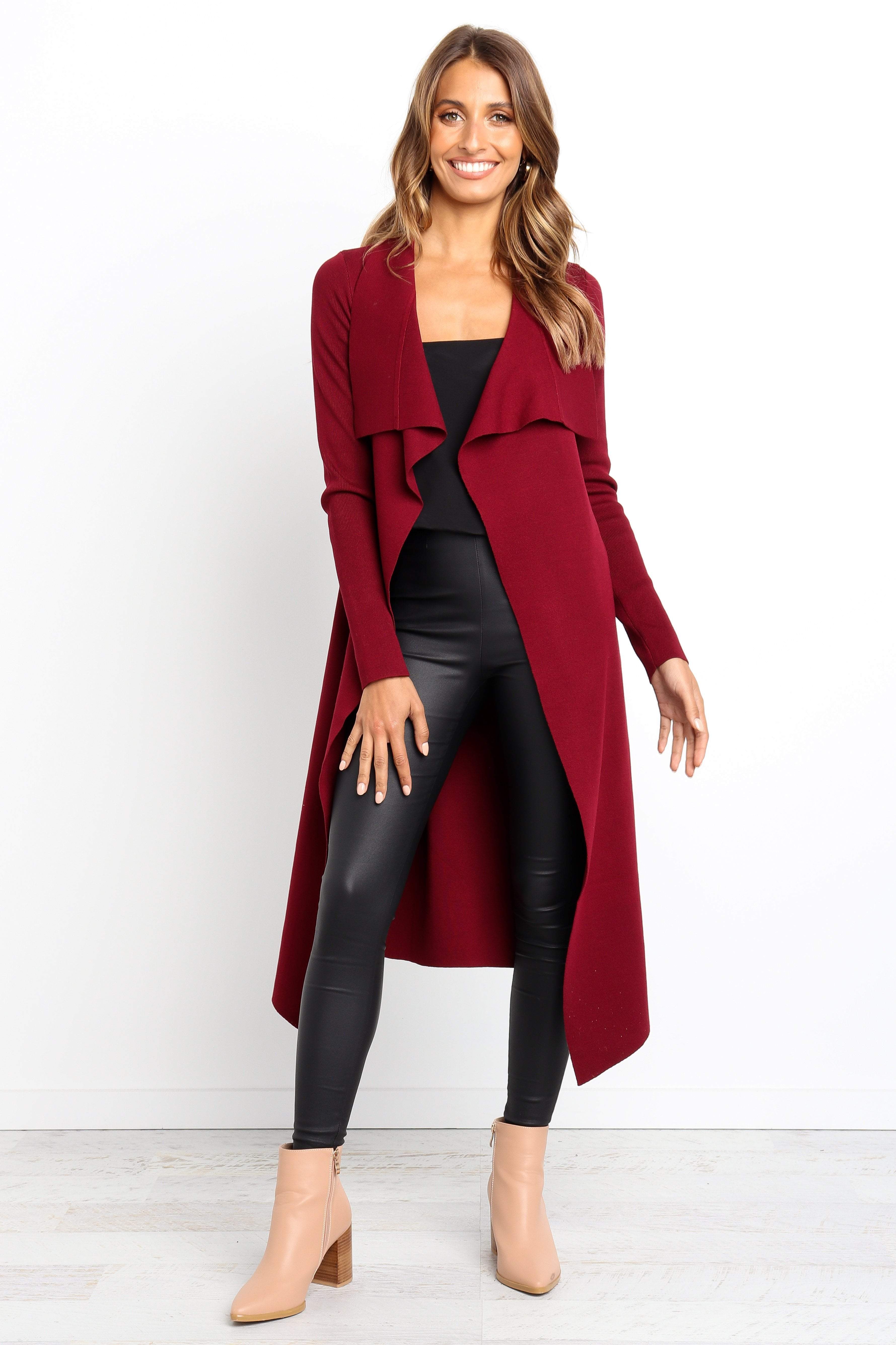 Soft Ribbed Knit Cardigan with Waist Tie - Audrina Berry
