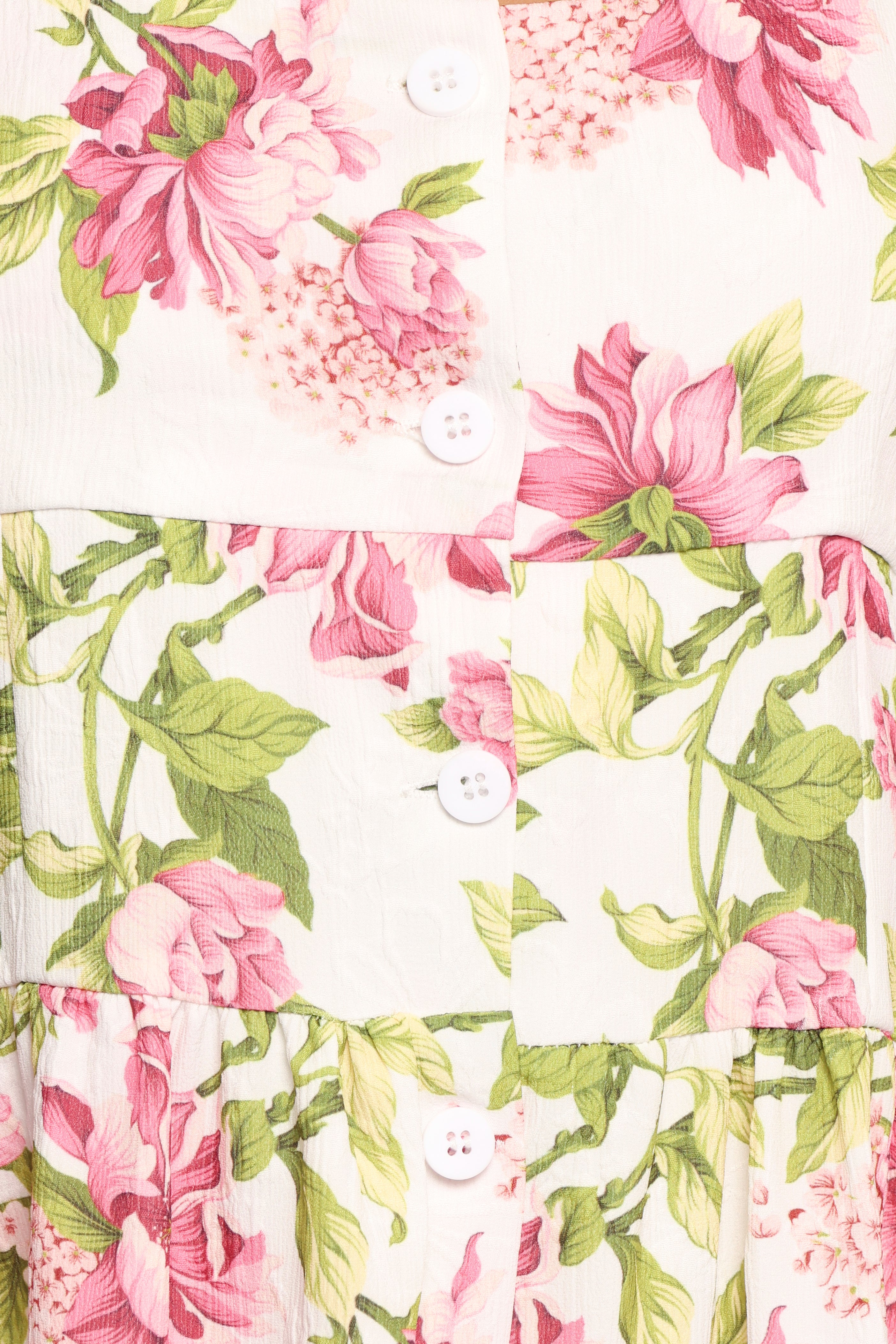 Floral Tullia Maxi Dress with Pockets - Pink Square Neck