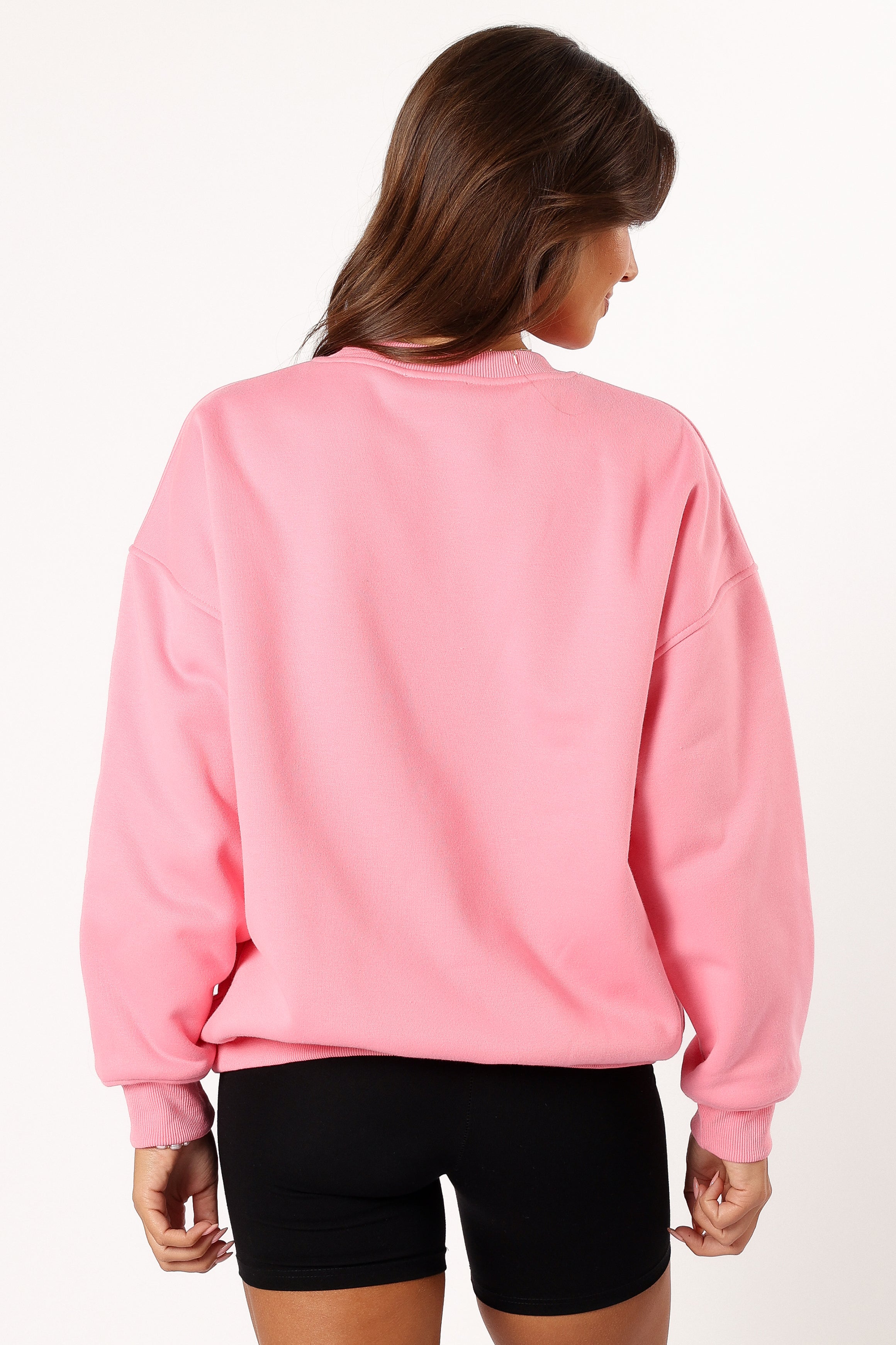 Cora Women's Pink Athletic Sweatshirt - Cozy Crewneck Pullover