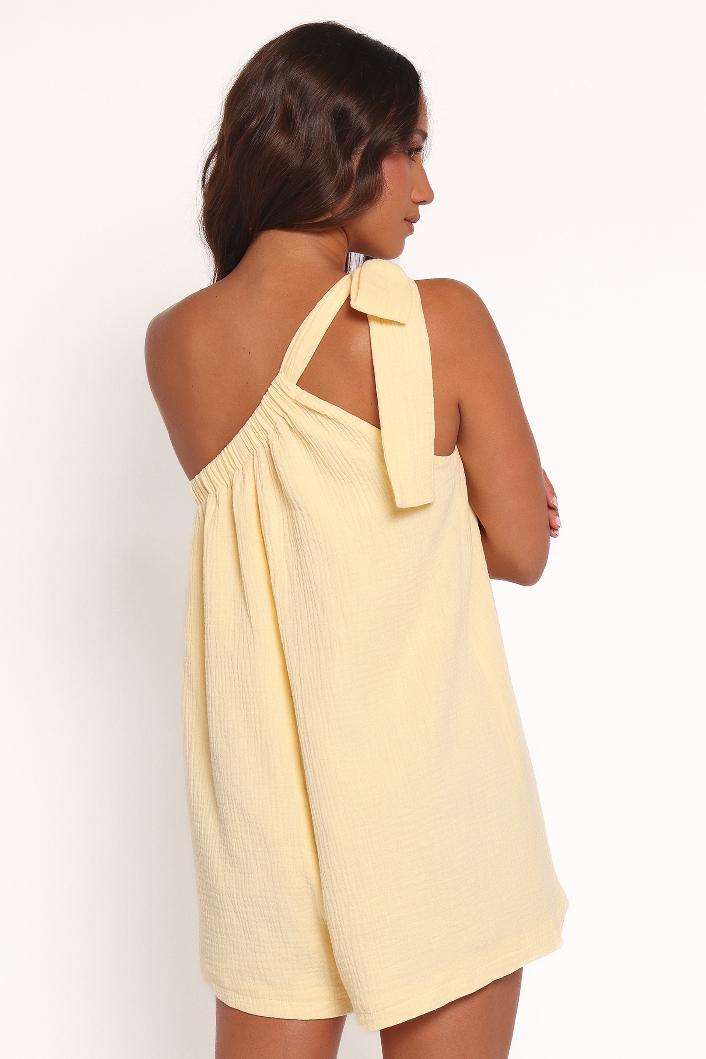 Miffy Yellow One Shoulder Cotton Romper for Summer