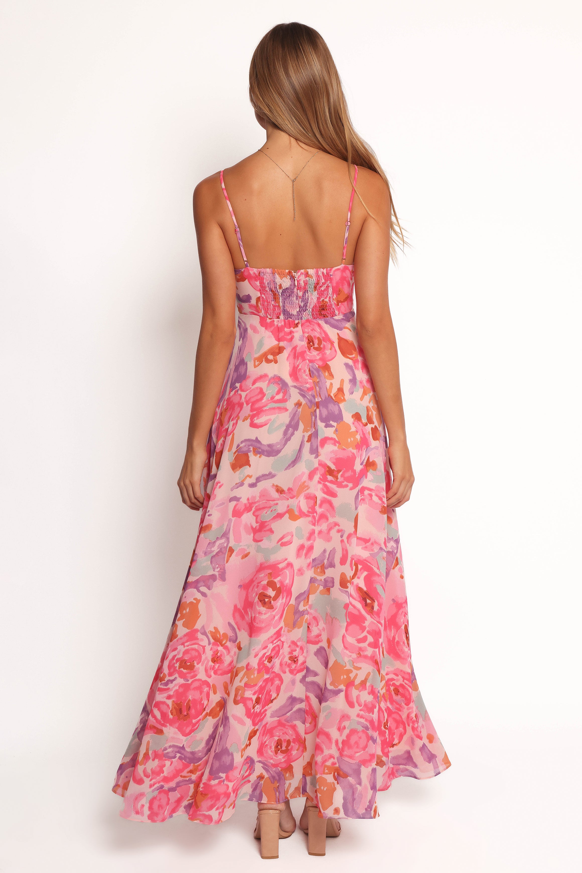 Floral Maxi Dress with V-Neck & Adjustable Straps - Madilyn