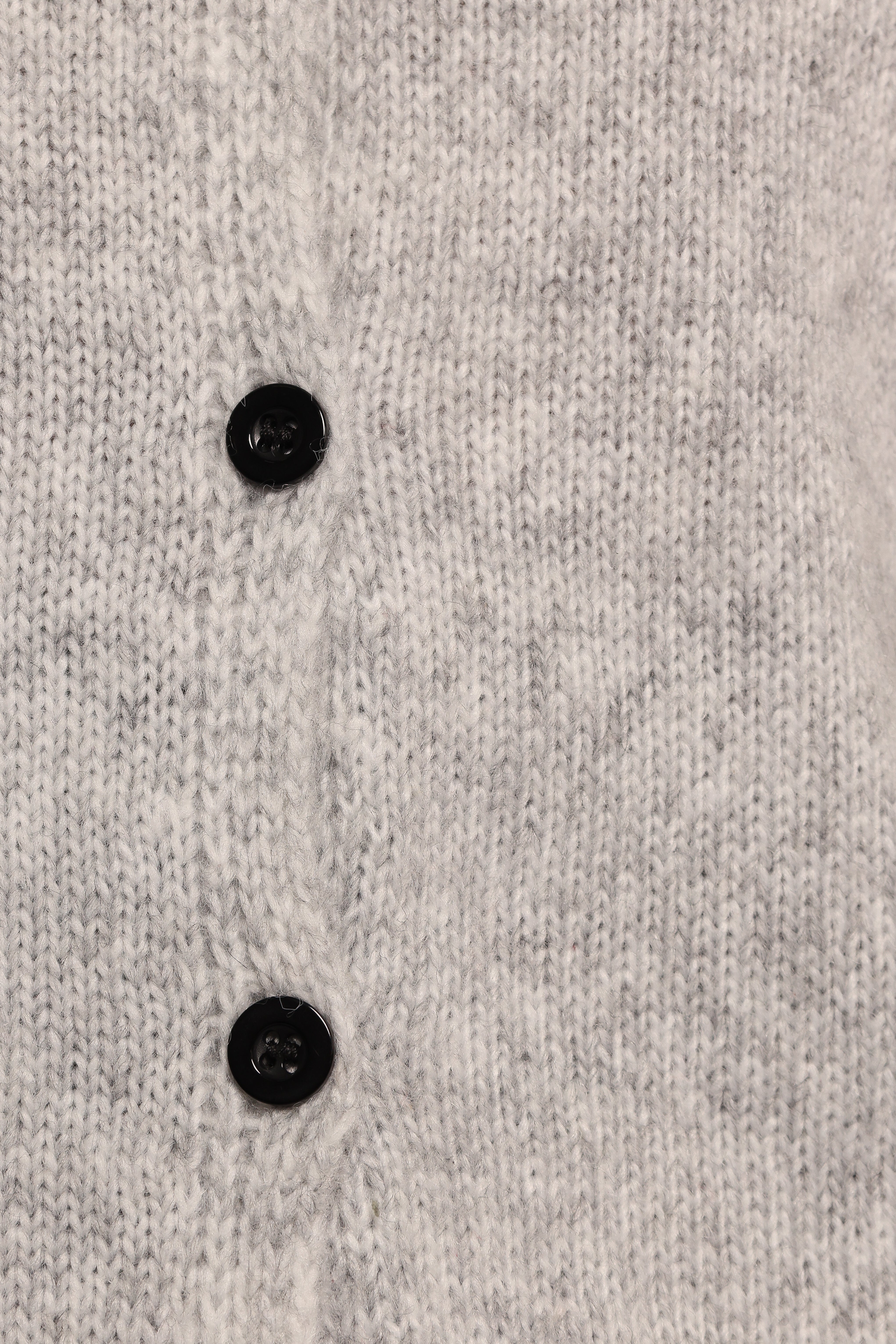 Women's Grey Knit Vest with Black Buttons - Grace