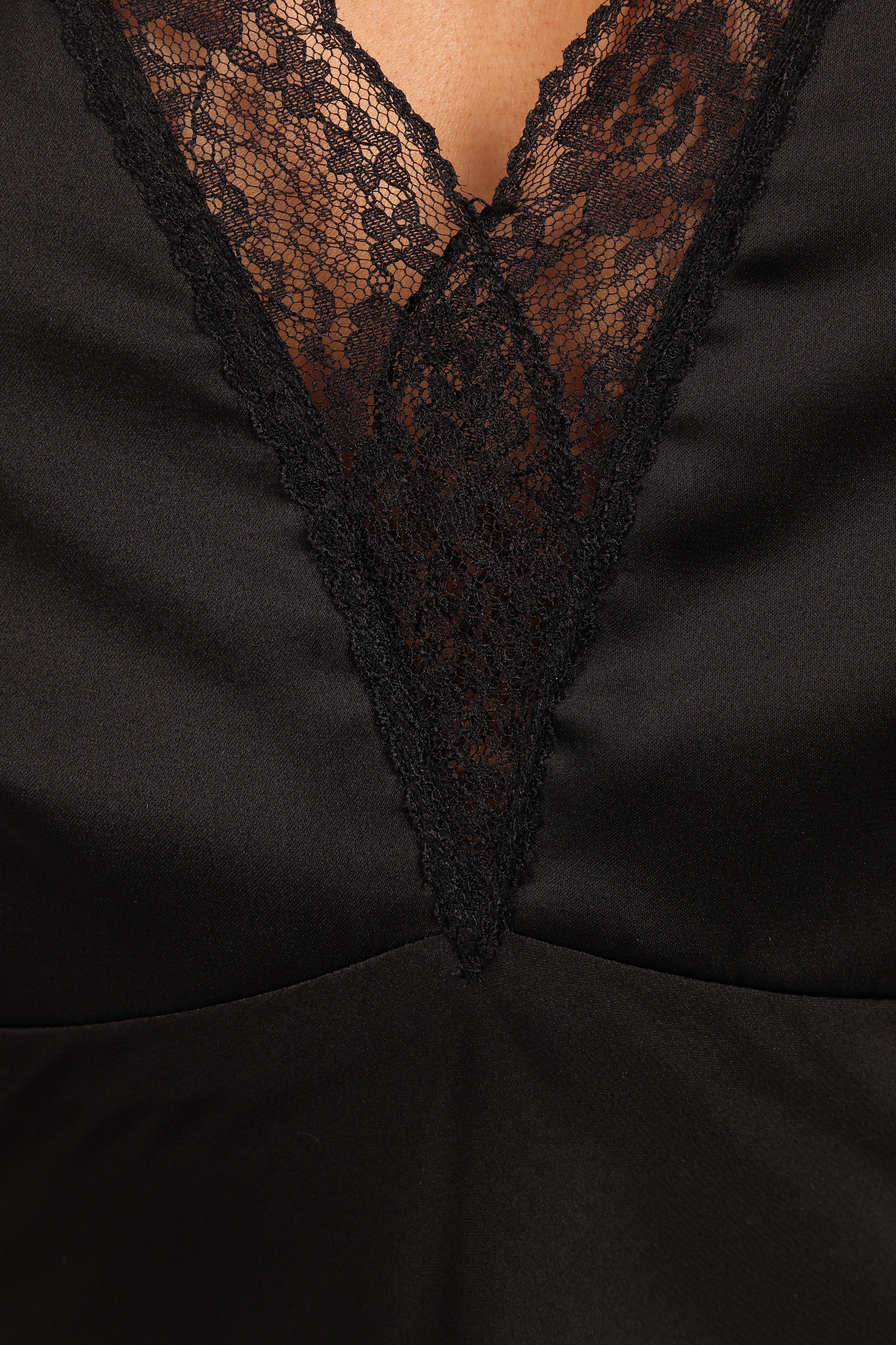 Kalina Black Halterneck Lace Maxi Dress for Weddings
