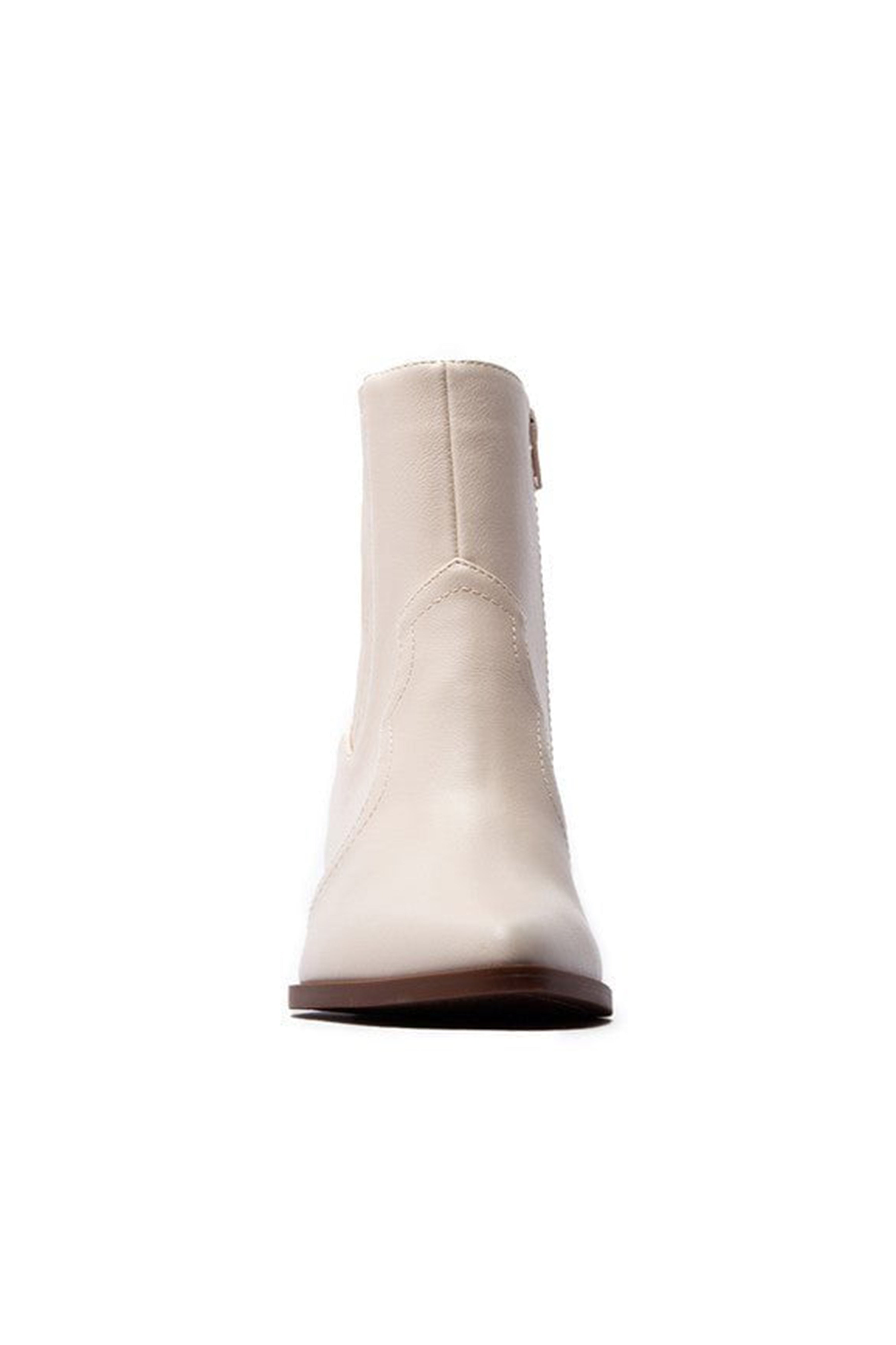 Women's Stone Heeled Chelsea Boots - Pointed Toe Pull On
