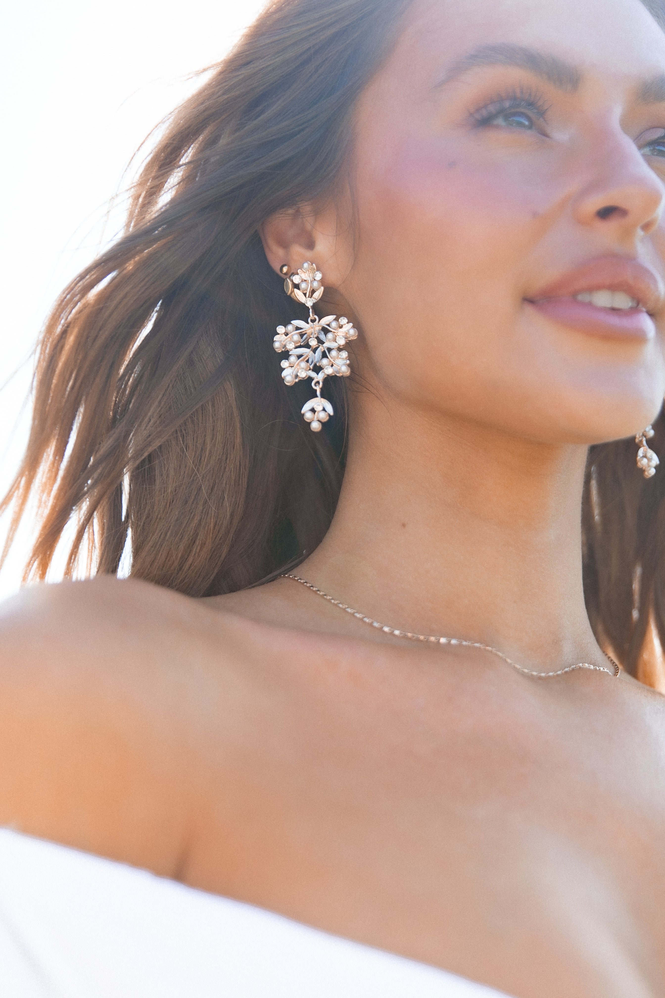 Gold Pearl Drop Earrings - 2.5" Statement Studs
