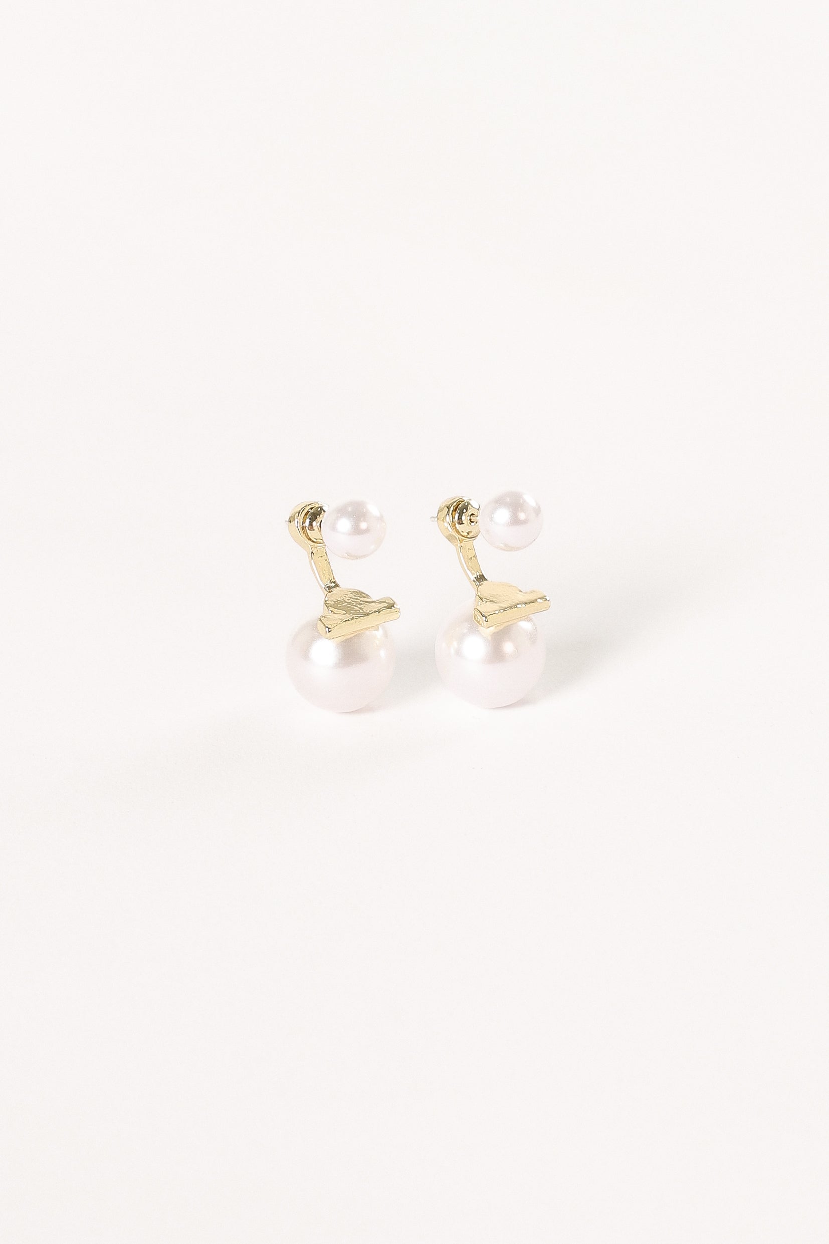 Pearl Drop Earrings in Gold - Astrid Faux Pearl Studs