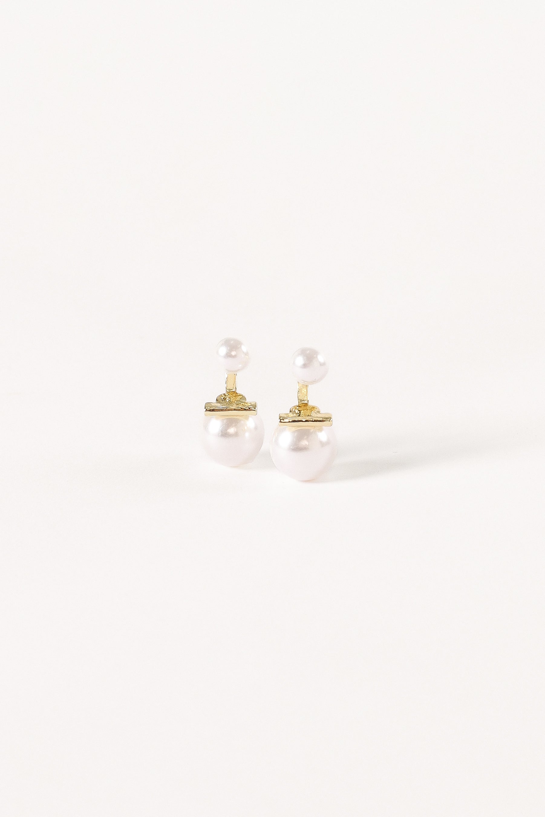 Pearl Drop Earrings in Gold - Astrid Faux Pearl Studs
