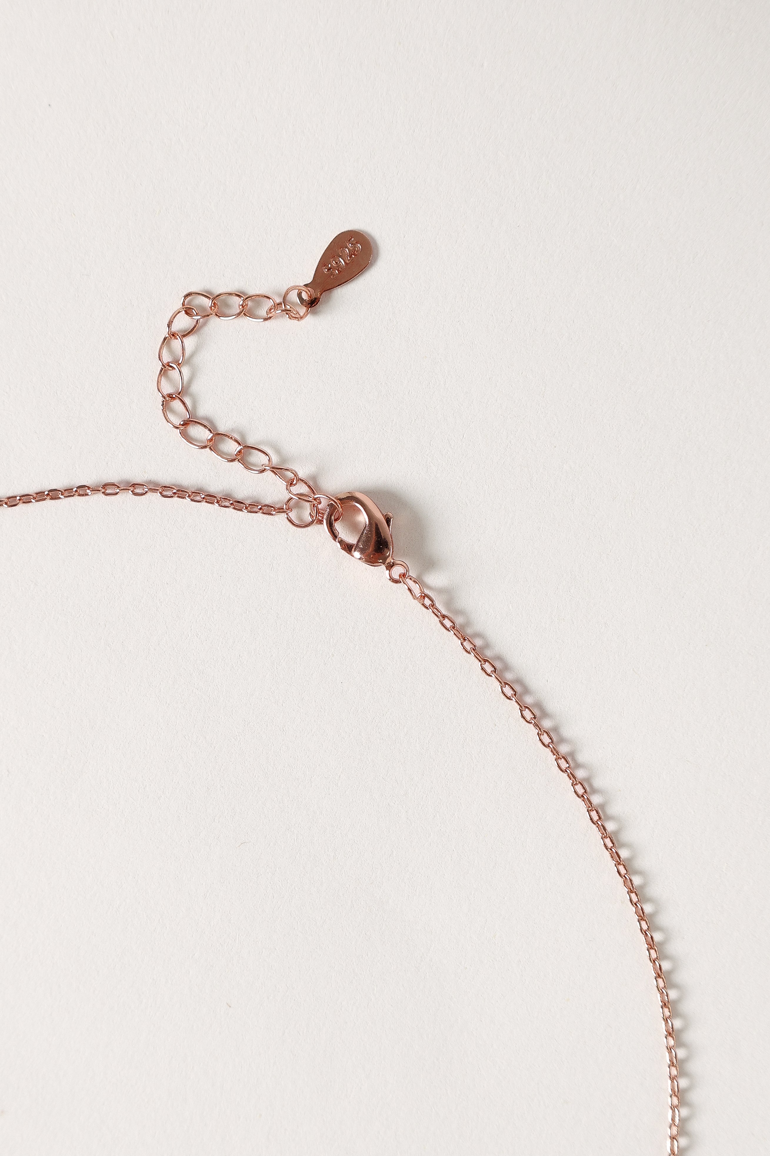 Hana Floral Pendant Necklace in Rose Gold