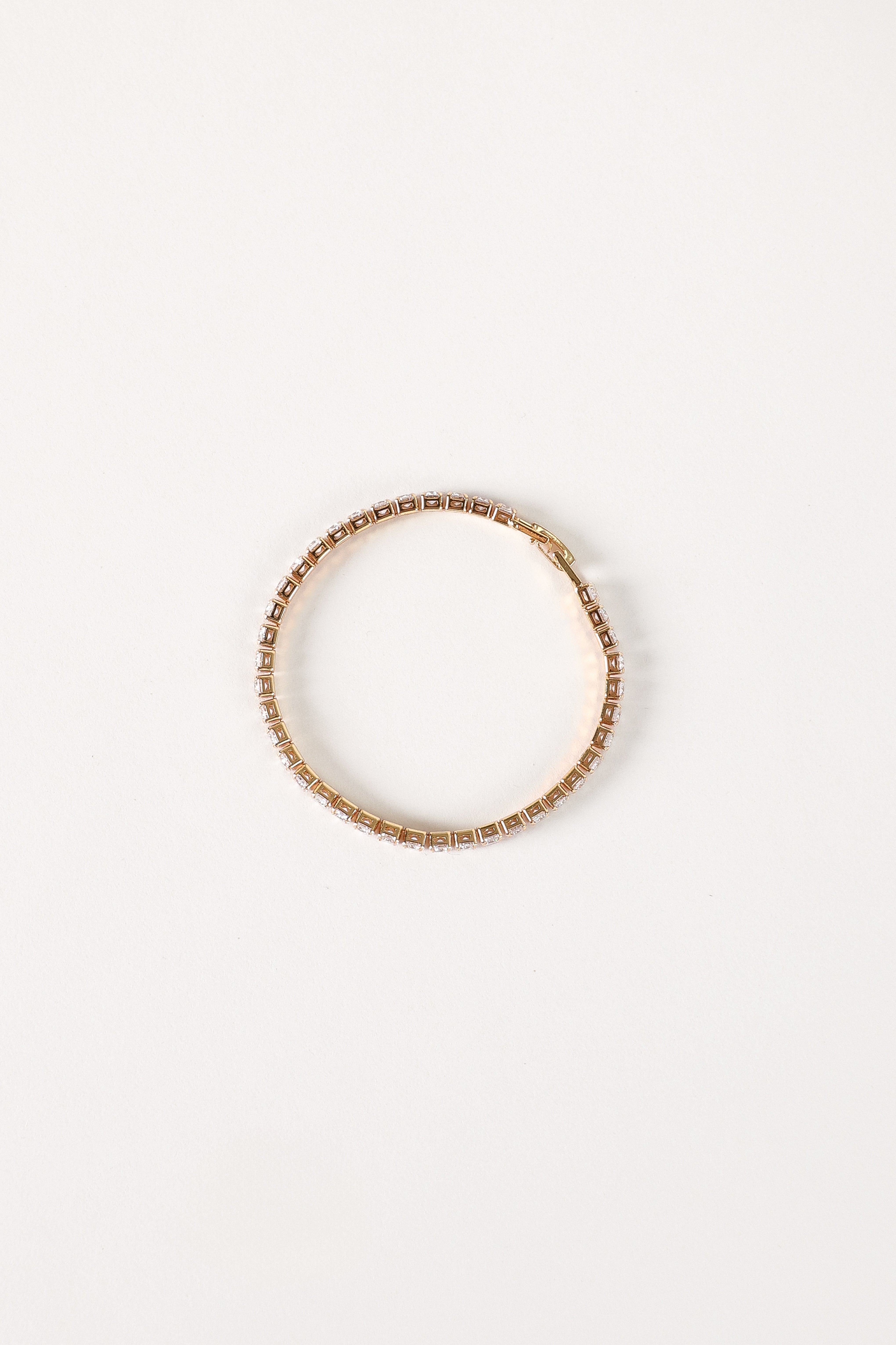 Gold Katana Tennis Bracelet with Cubic Zirconia