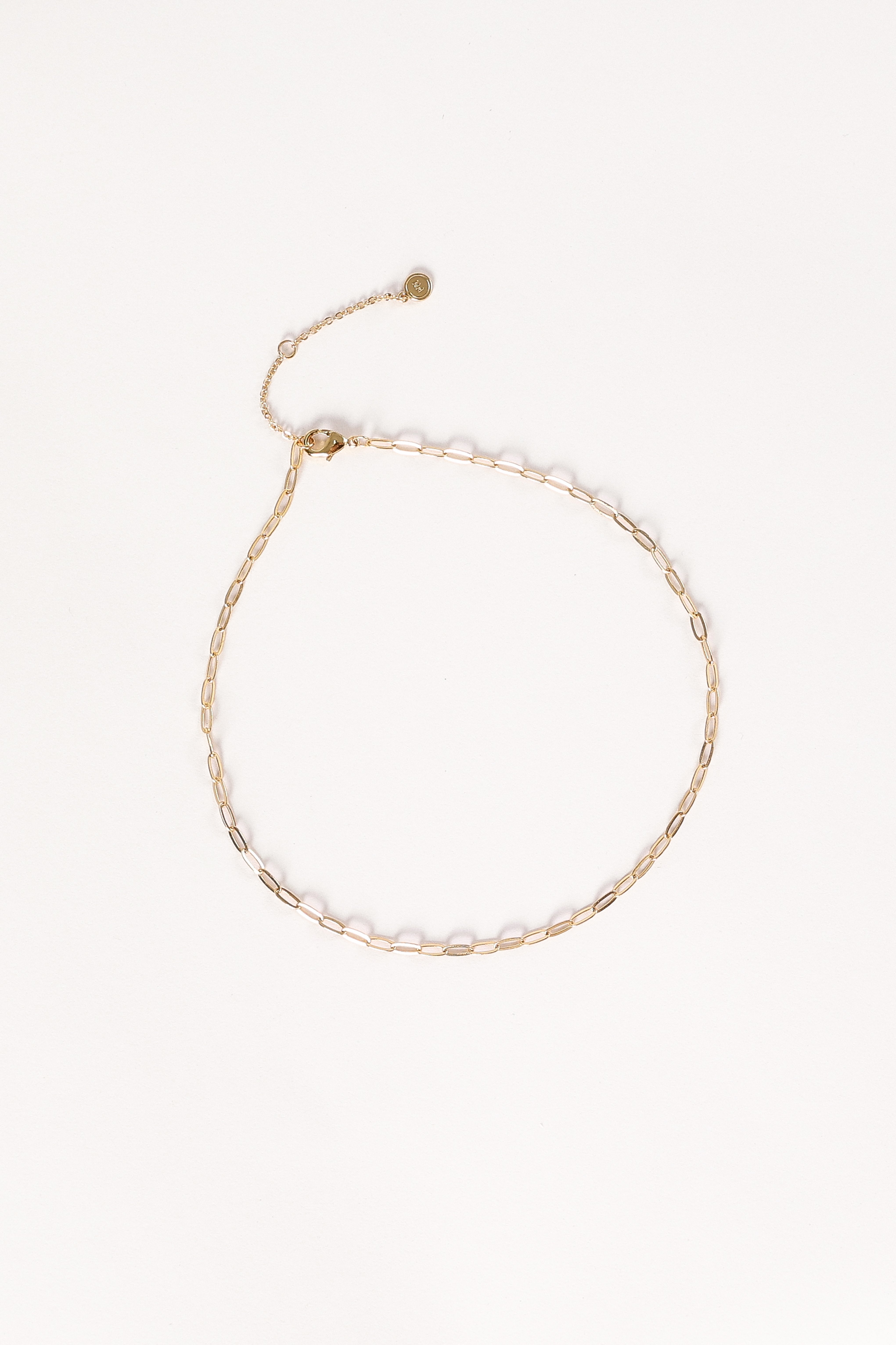 Gold Layered Necklace - Abbie Adjustable Brass Jewelry