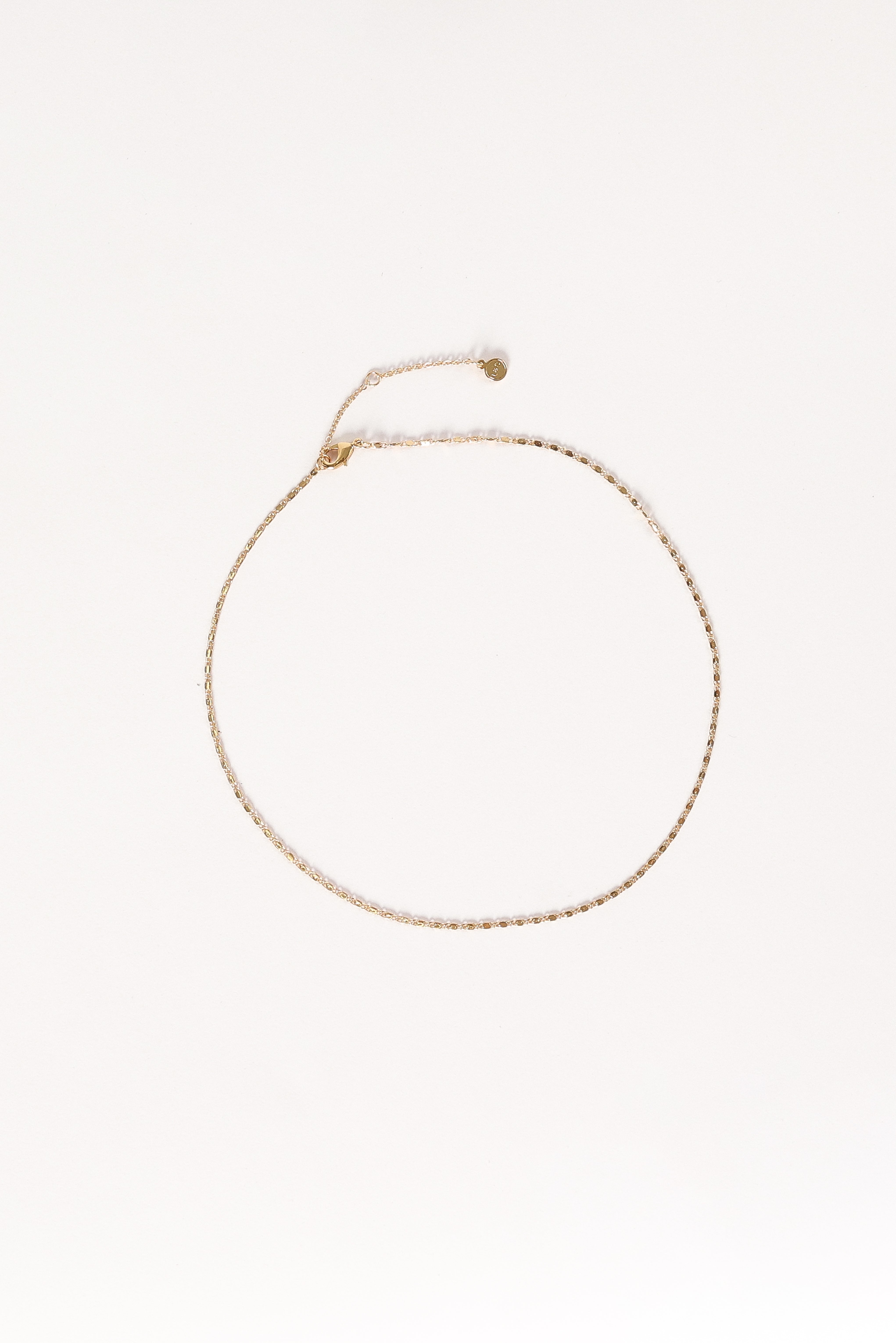 Gold Layered Necklace - Abbie Adjustable Brass Jewelry