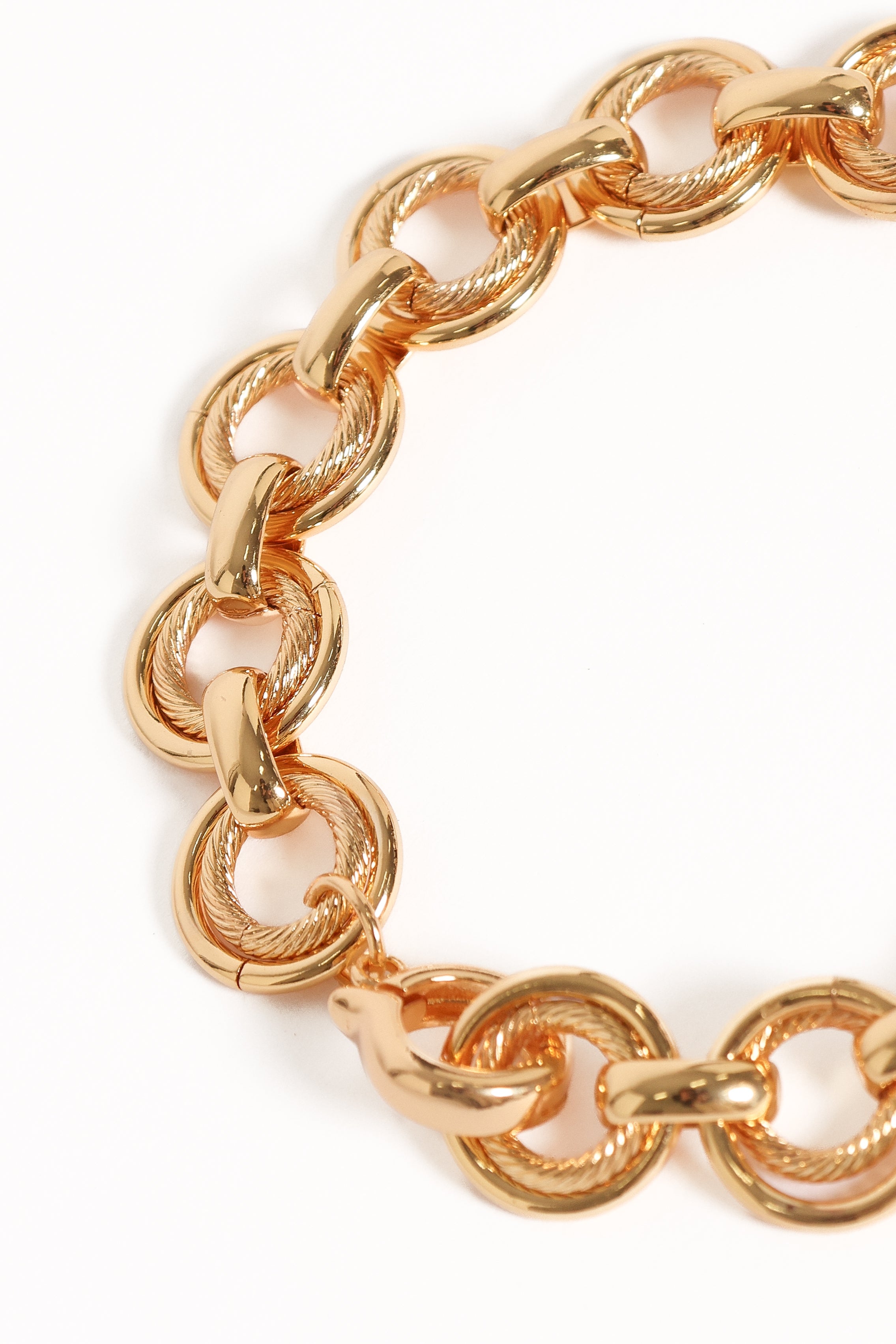 Frances Gold Link Chain Bracelet - Double Link Design