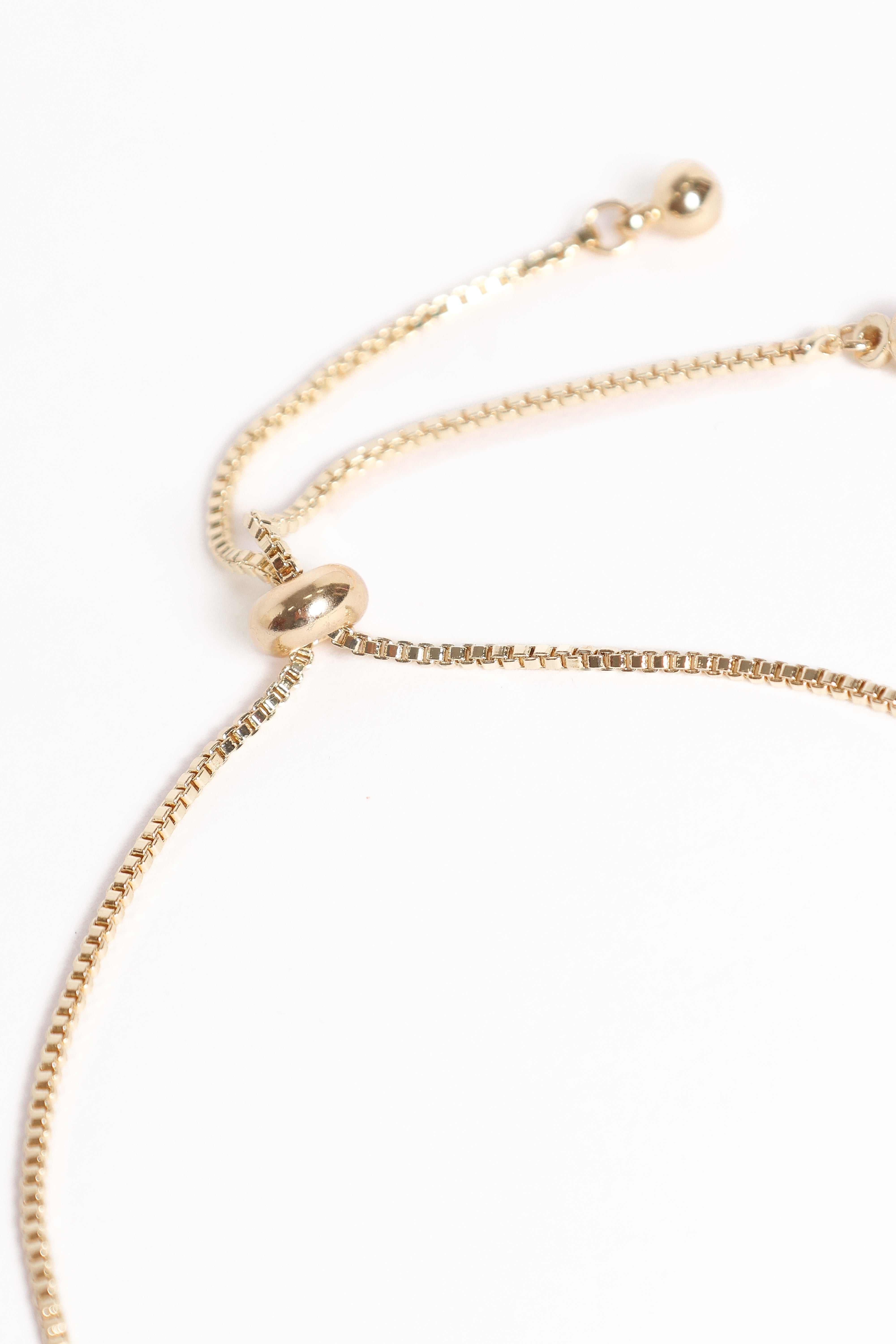 Gold Tennis Bracelet with Crystals - Adjustable Ash Jewelry