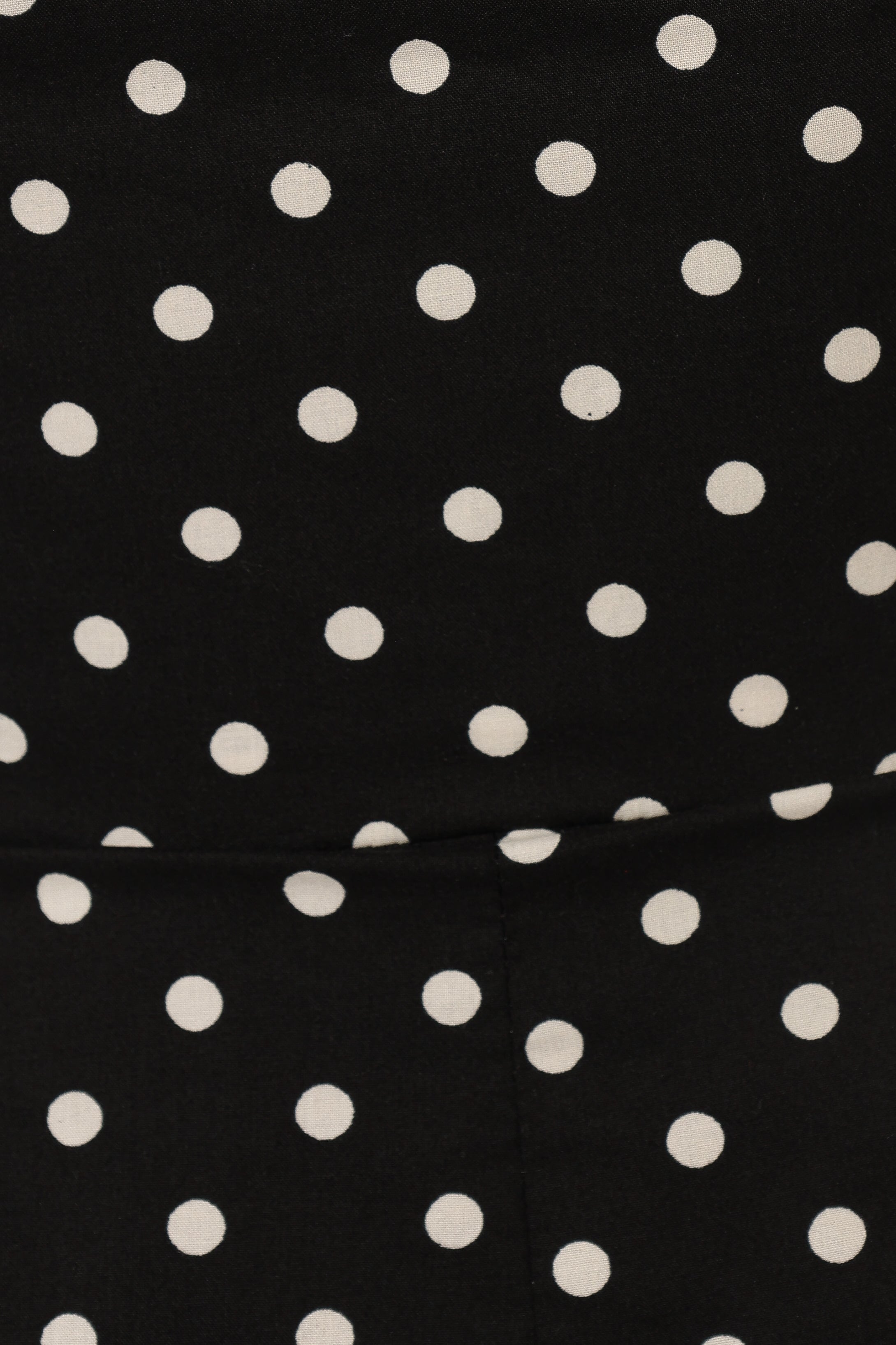 Strapless Polka Dot Romper with Bow - Black & White Cotton