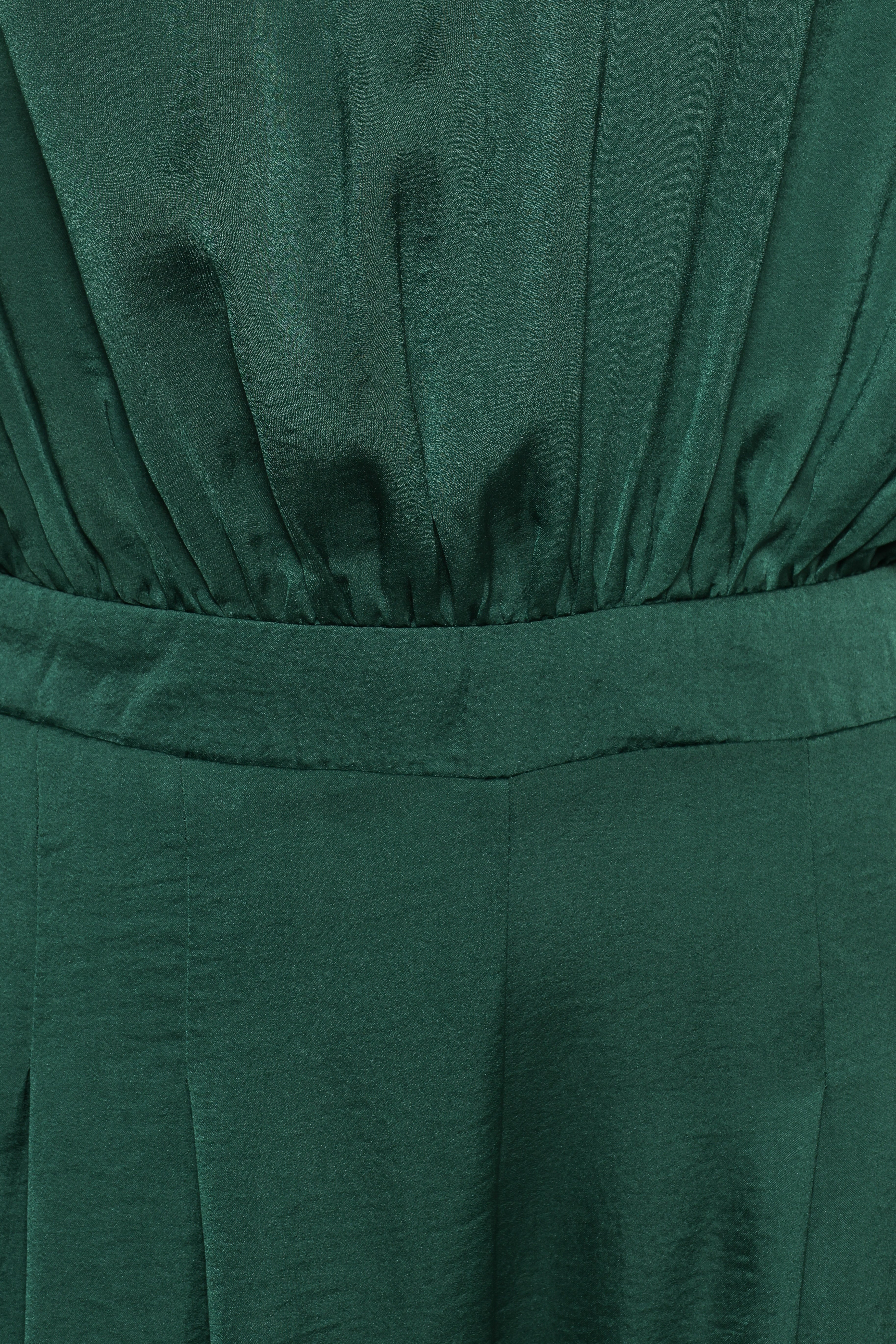 Rema Sleeveless Jumpsuit with V-Back Tie - Dark Green