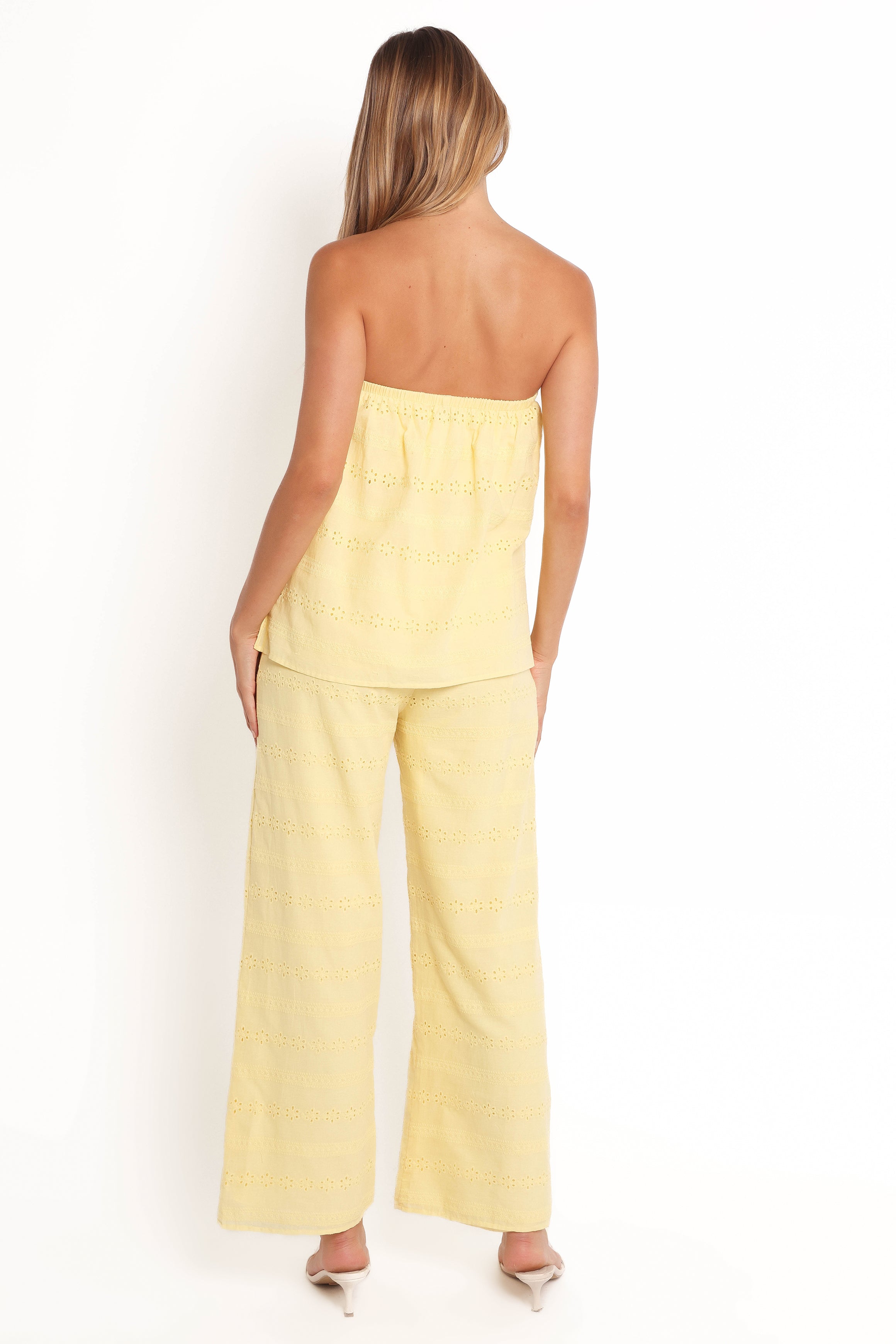 Butter Yellow Michele Strapless Jumpsuit - Lined Cotton Rayon