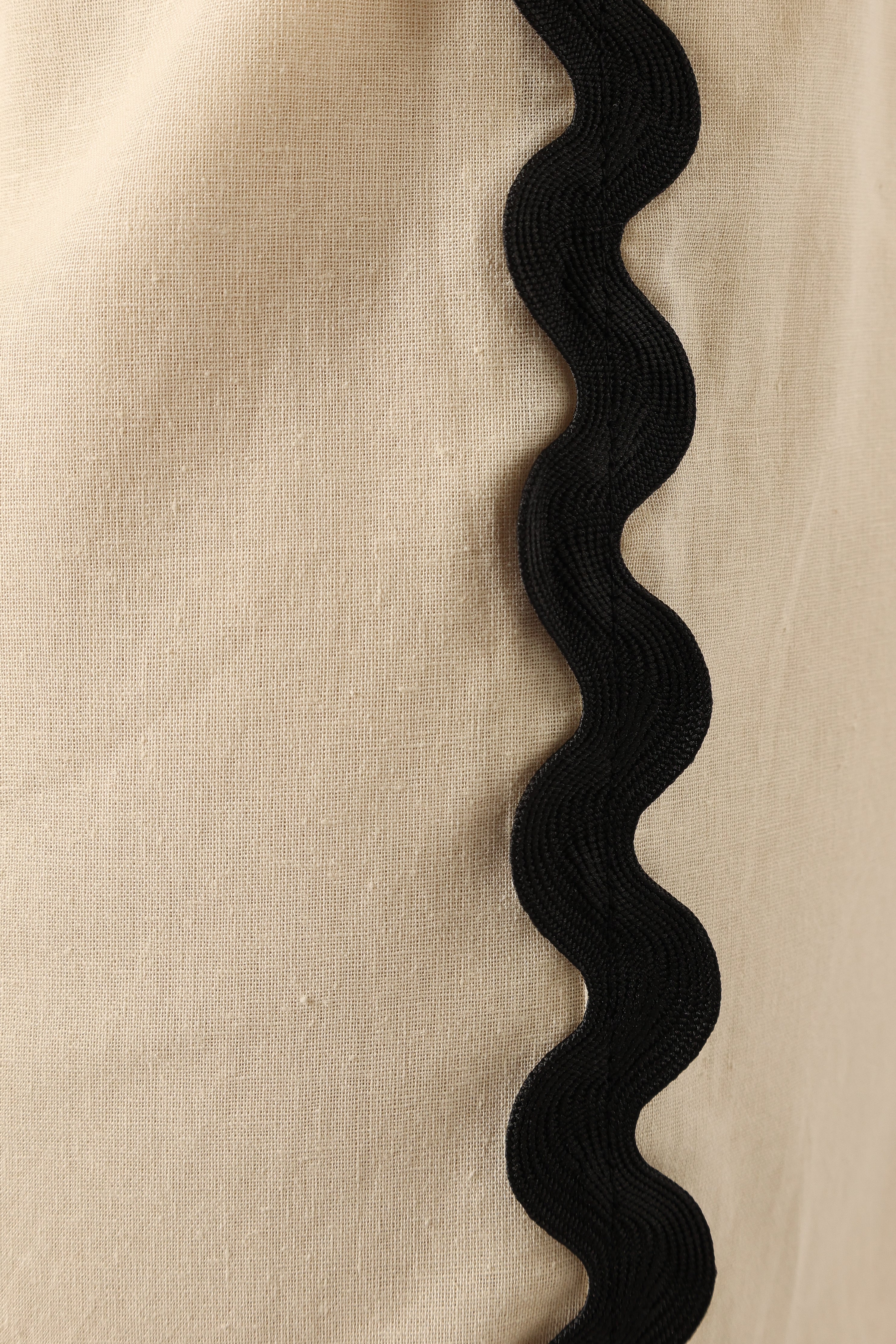 Women's High Waisted Cotton Wide Leg Pants - Mollymook Cream Black