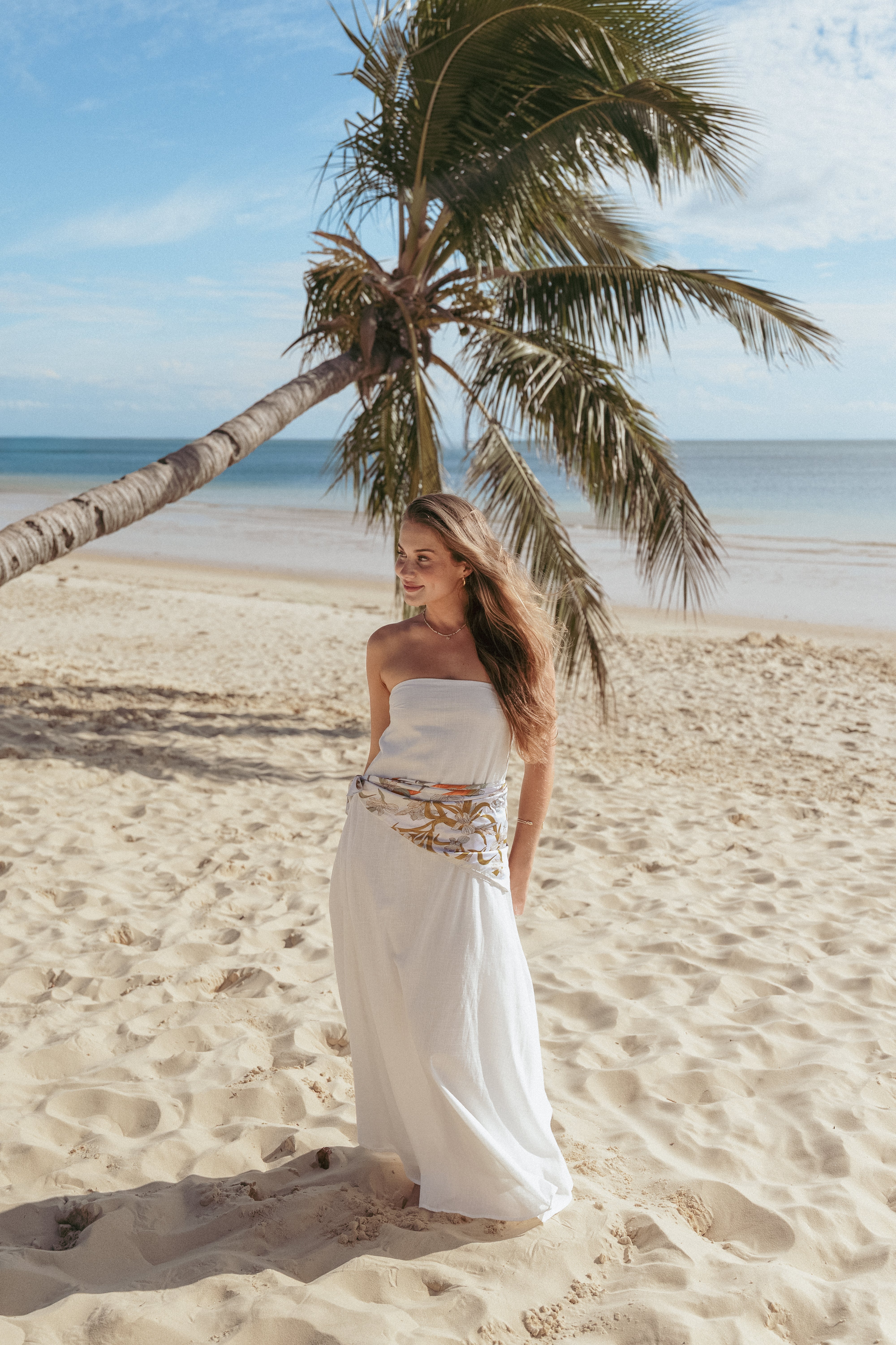 White Strapless Maxi Dress - Elegant Cotton Formal Gown