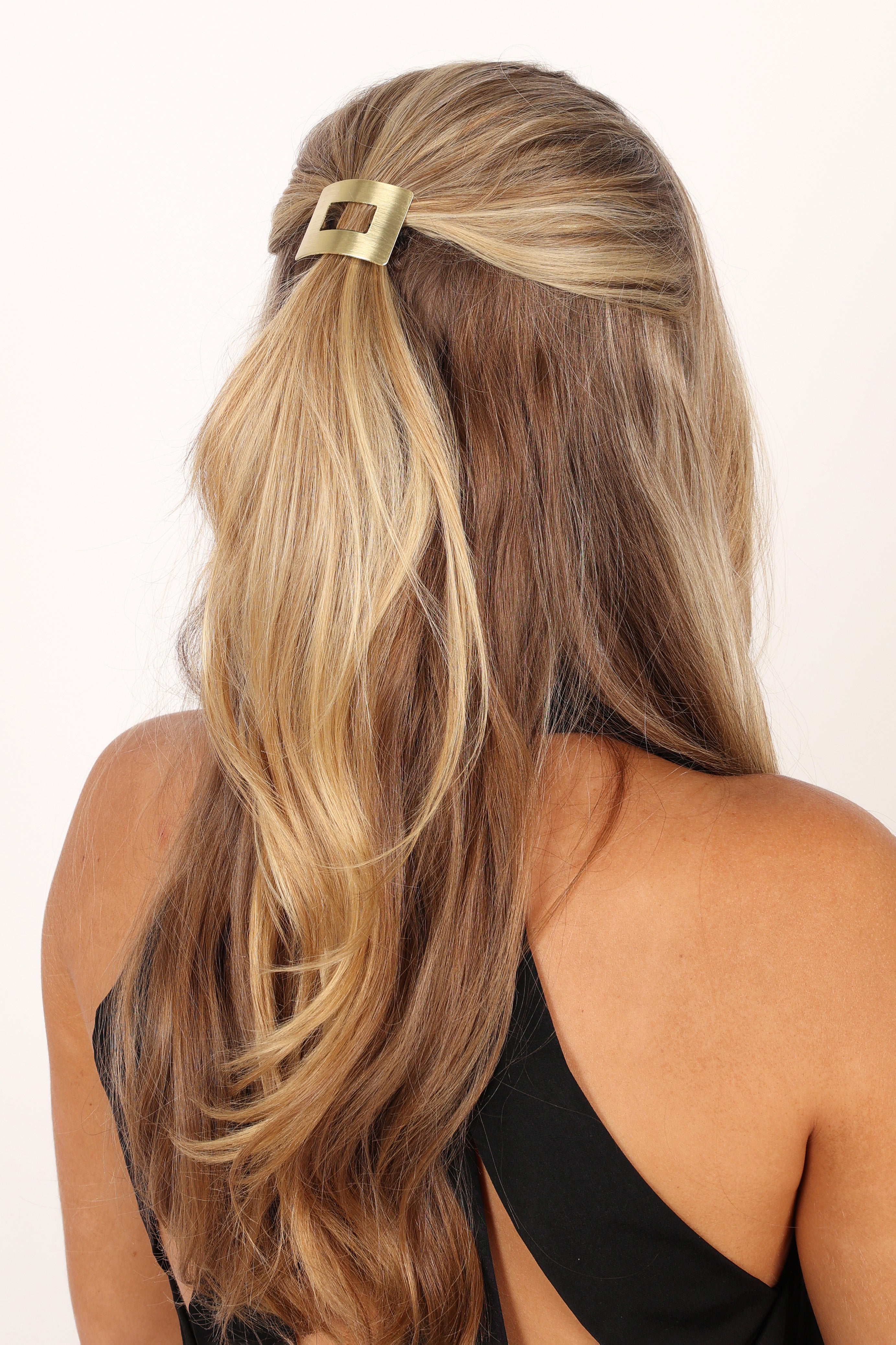 Gold Daisy Hair Cuff - Elasticized Hair Band Accessory