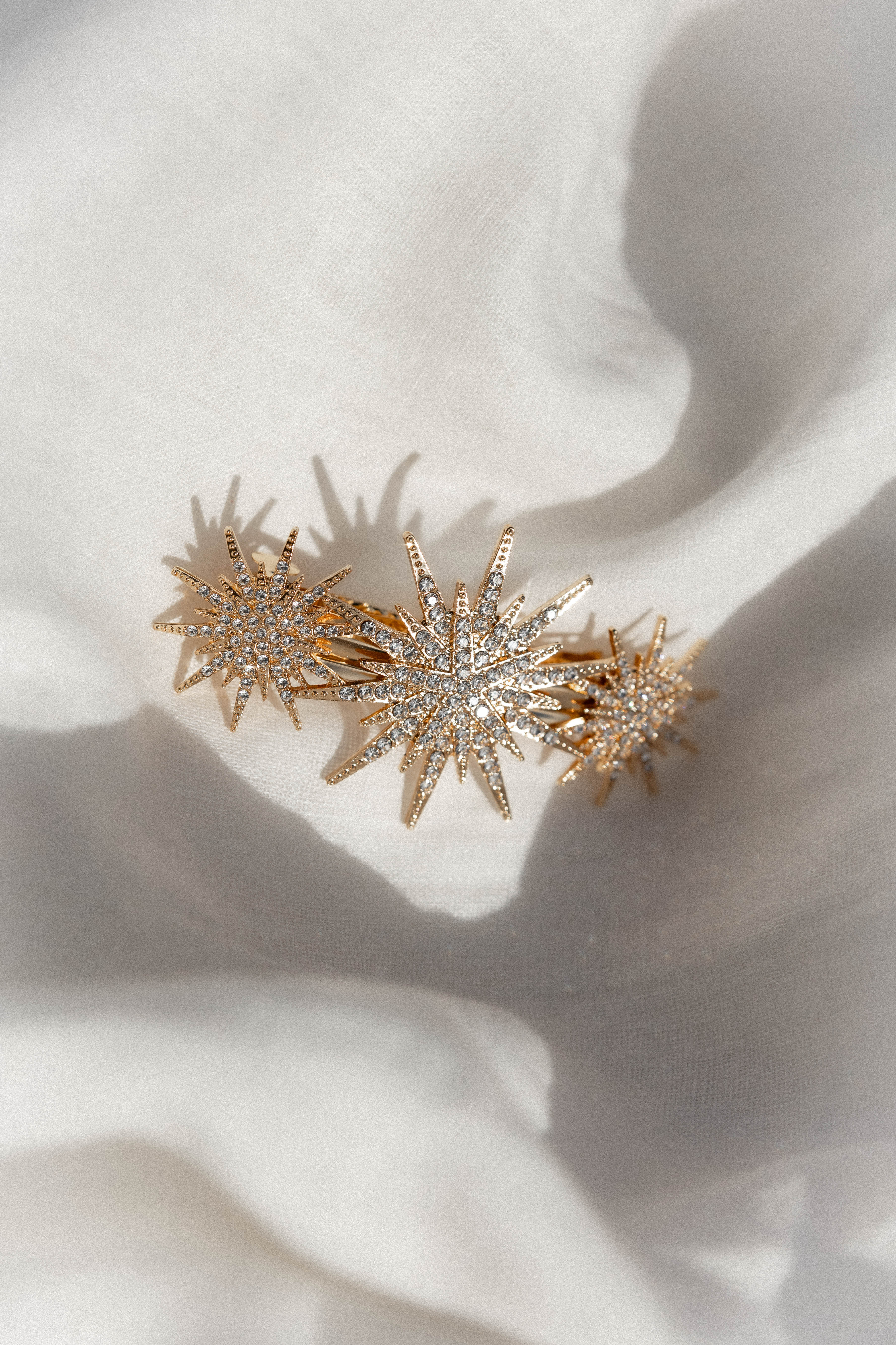 Gold Star Hair Clip with Crystal Detail – Adella Metal Hair Accessory