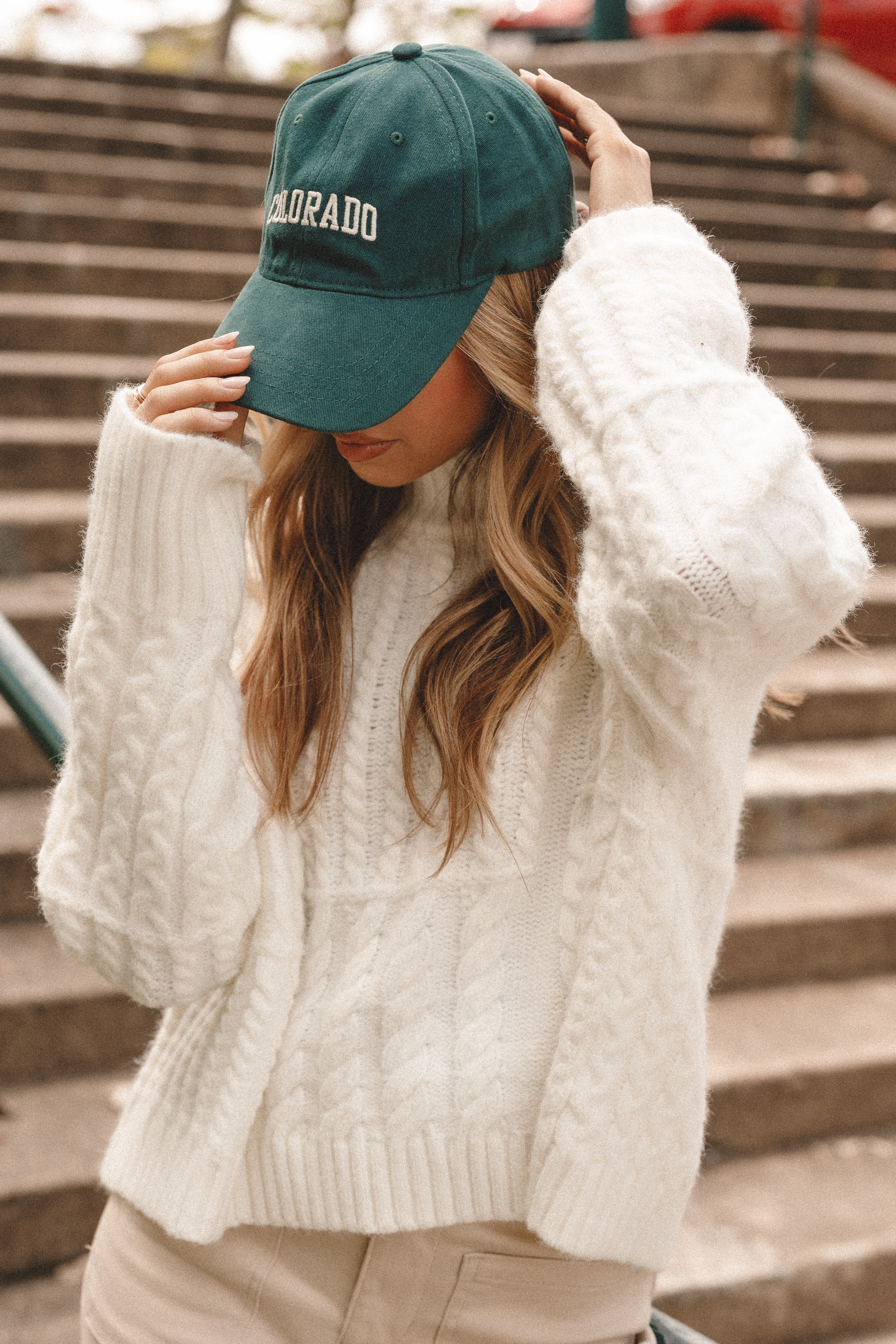 Noah Cap in Forest Green with Adjustable Strap & Embroidery