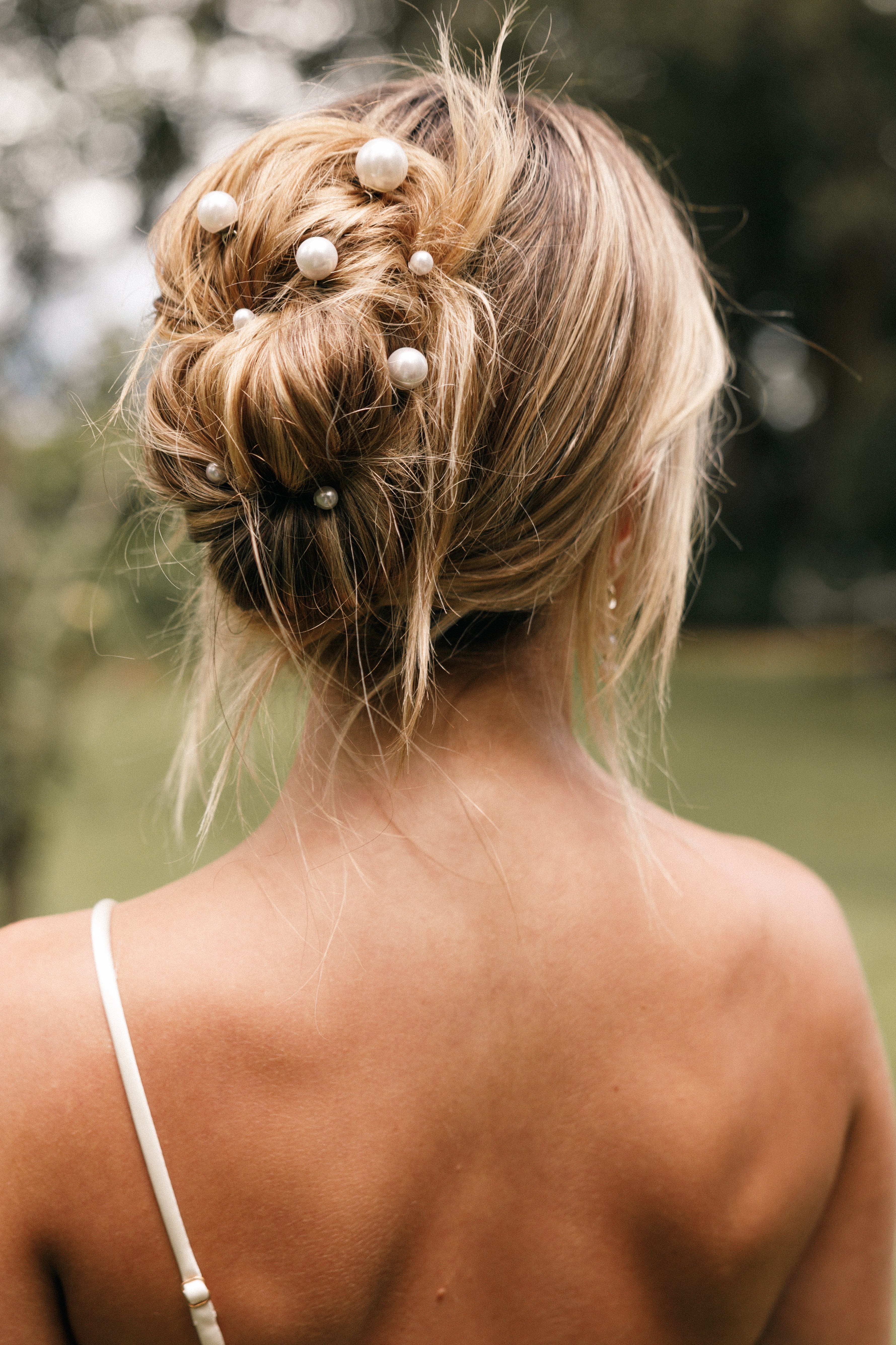 Laina Pearl Hair Pins Set - 18 Silver Alloy Hair Clips
