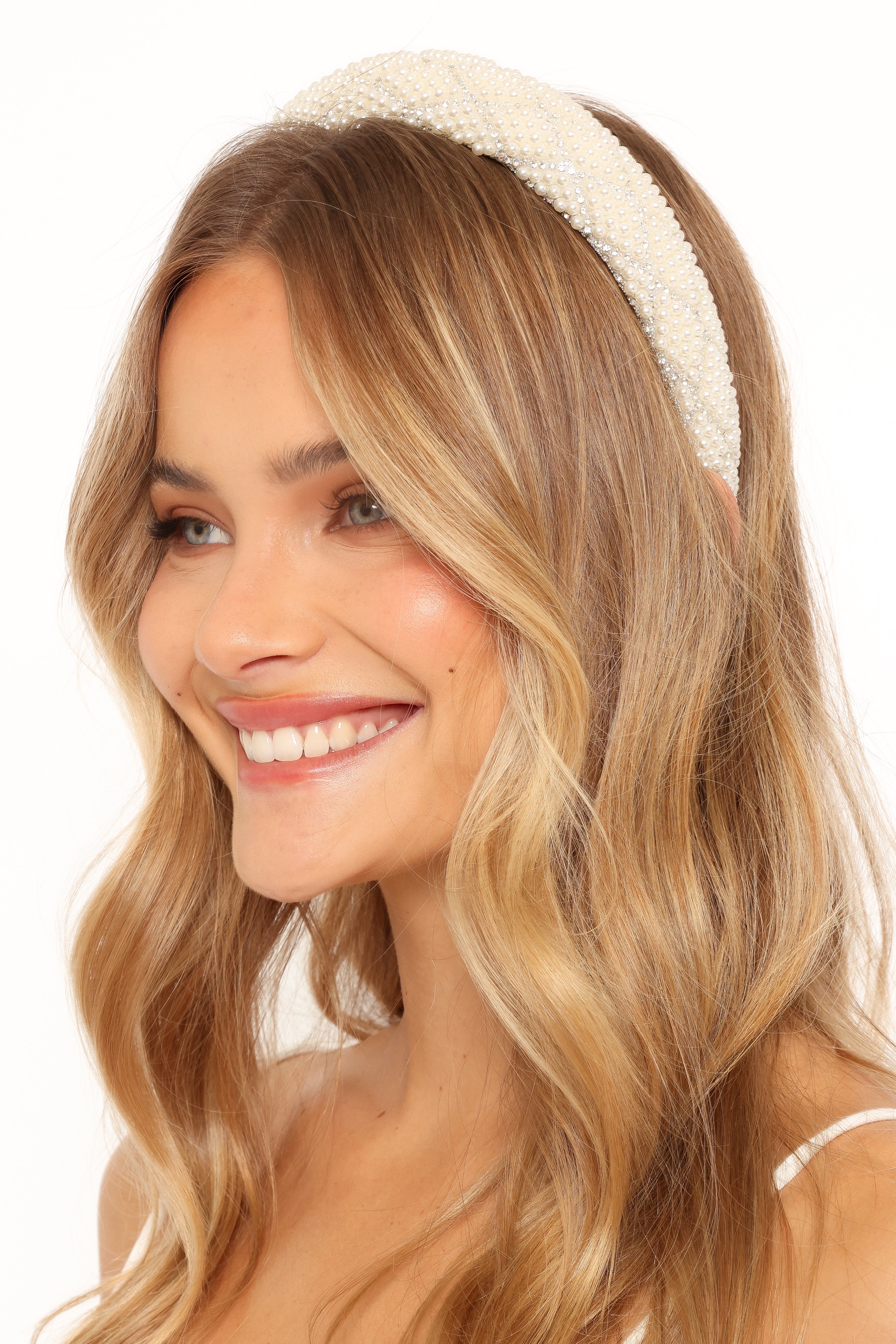 Pearl & Crystal Leah Headband - Elegant Wide Band Hair Accessory