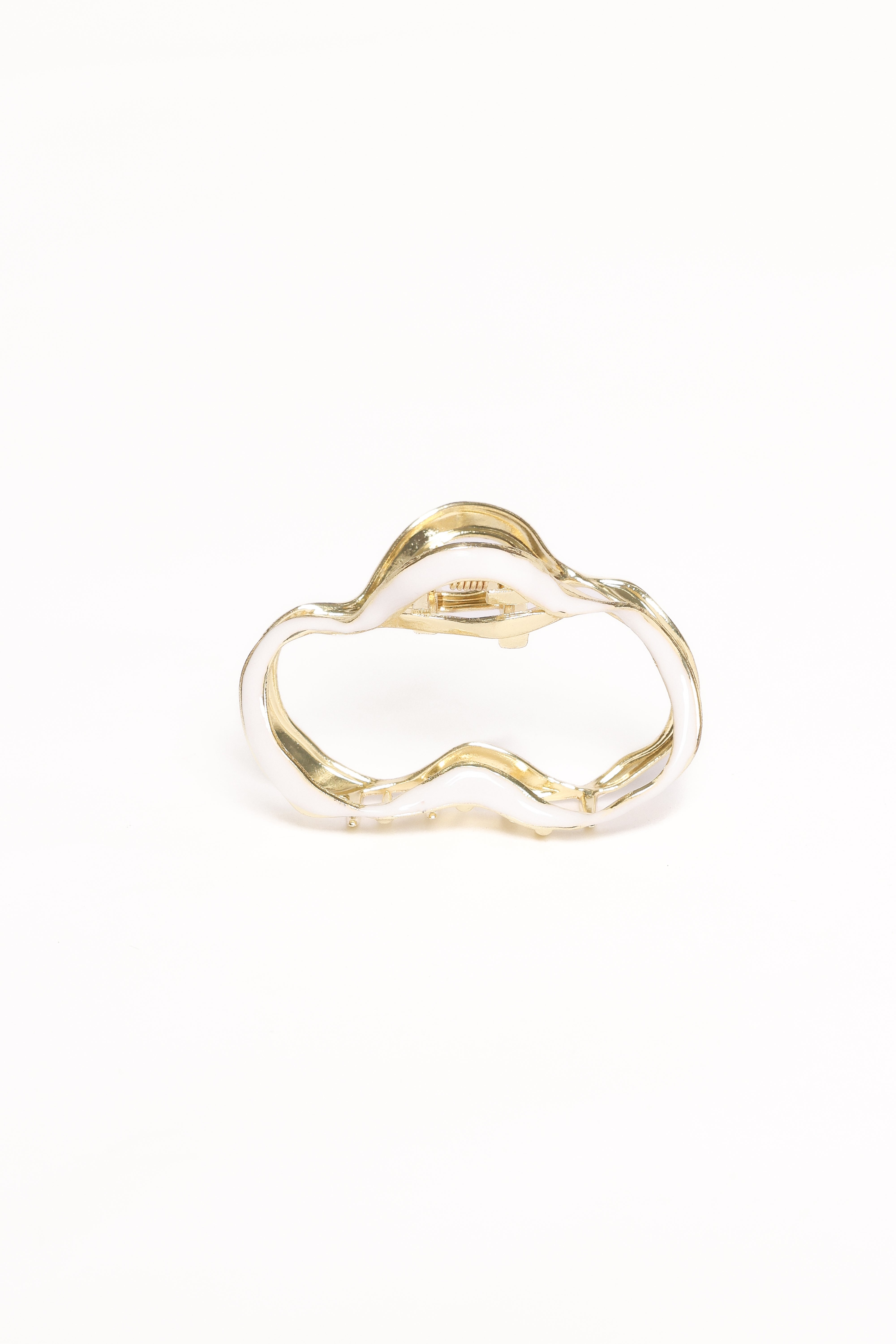 Delilah Gold Hair Clip - Trendy Molten Look Claw Clip