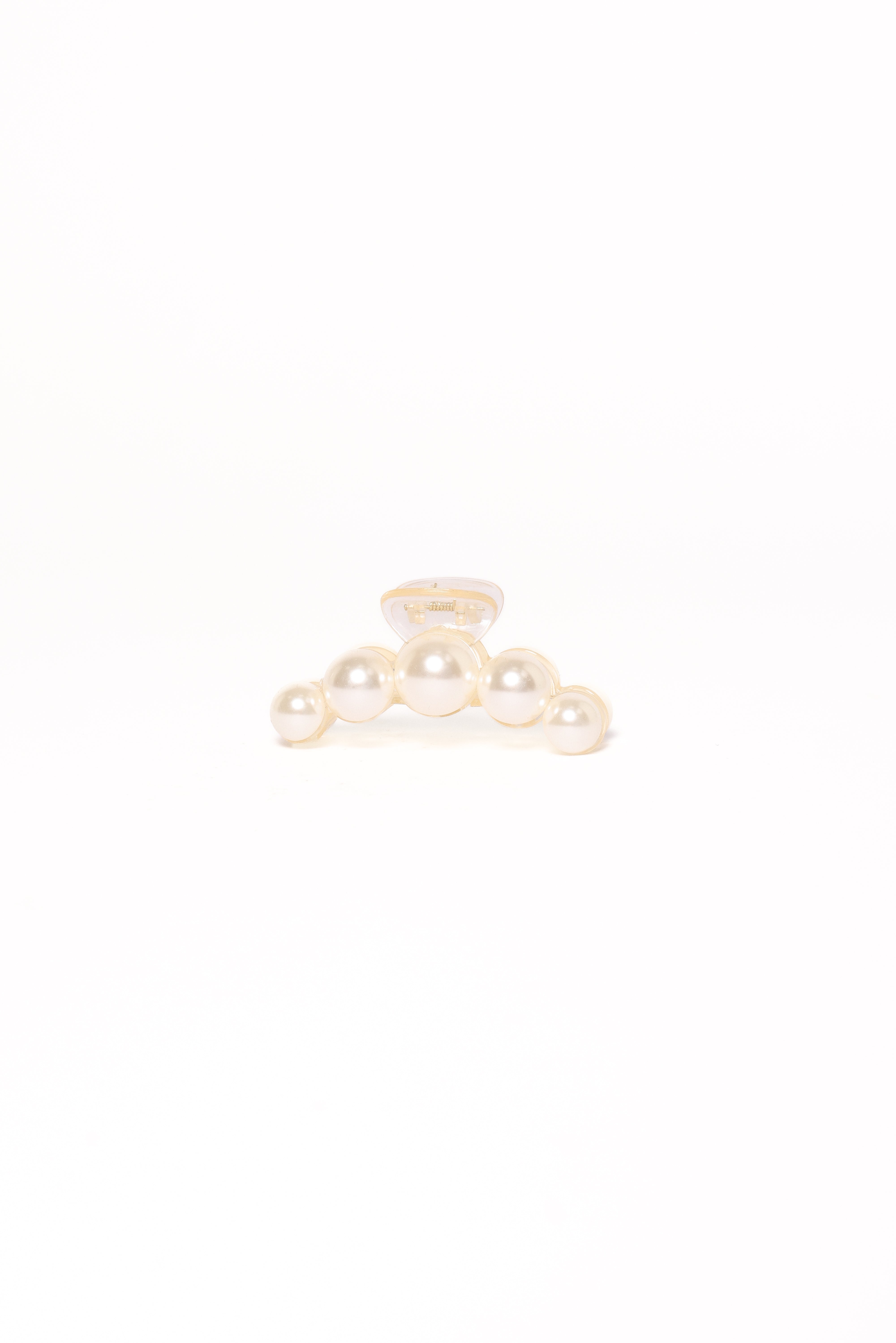 Pearl Hair Clip - Camille Claw Style with Faux Pearl Design
