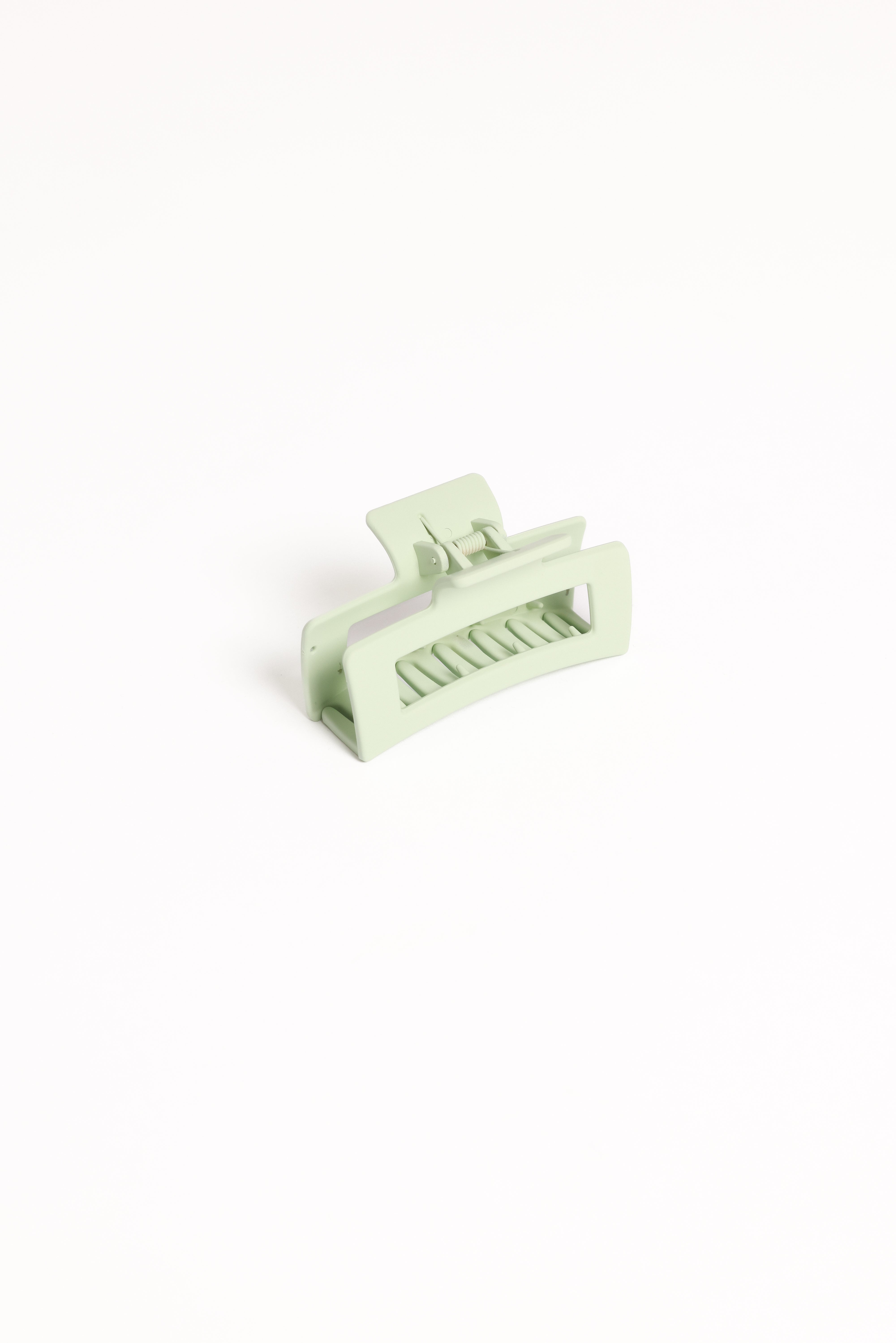 Sage Green Freesia Hair Clip - Rectangle Claw Style Resin