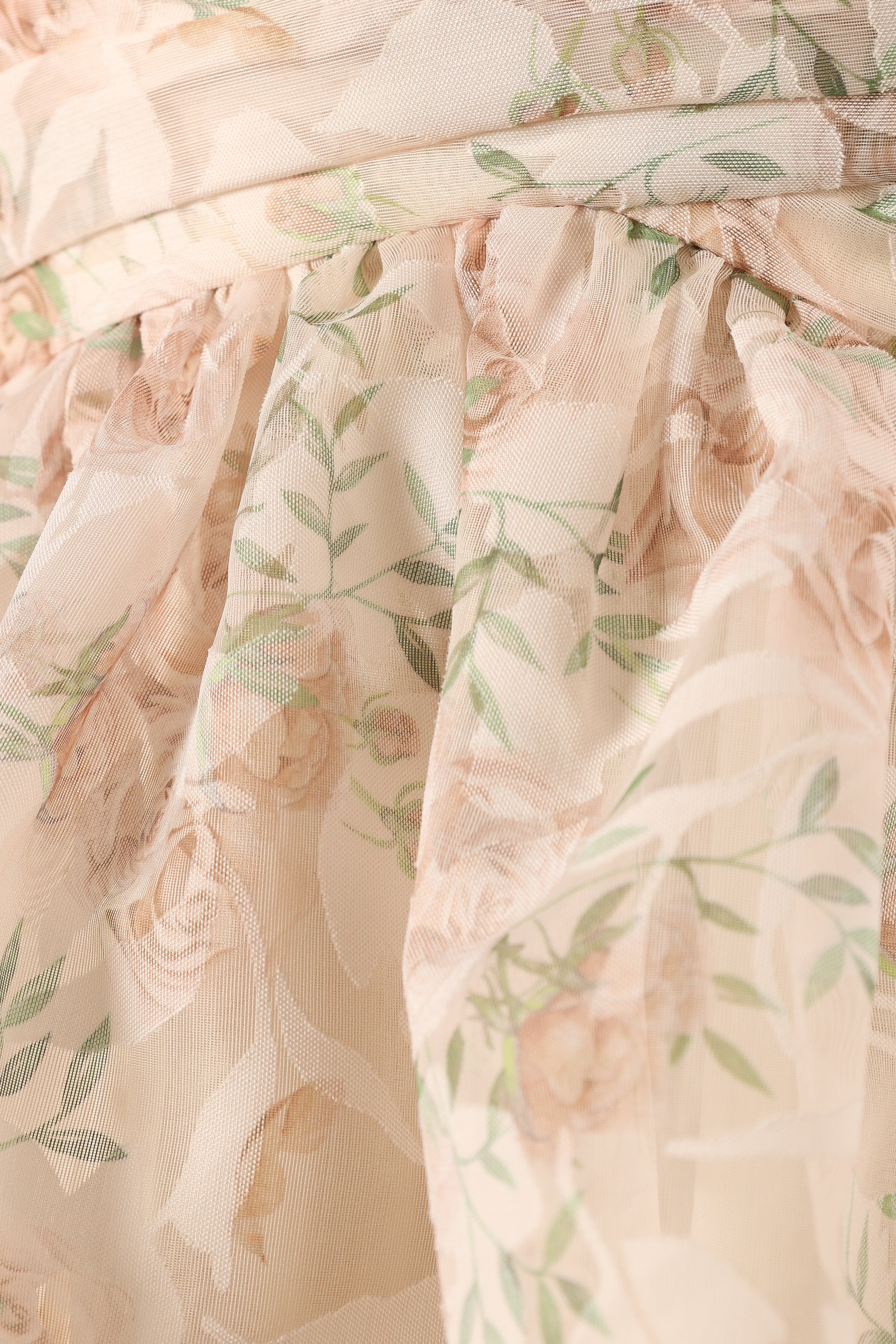 Rose Floral Tiered Mini Dress with V Neck & Back Tie - Leanna