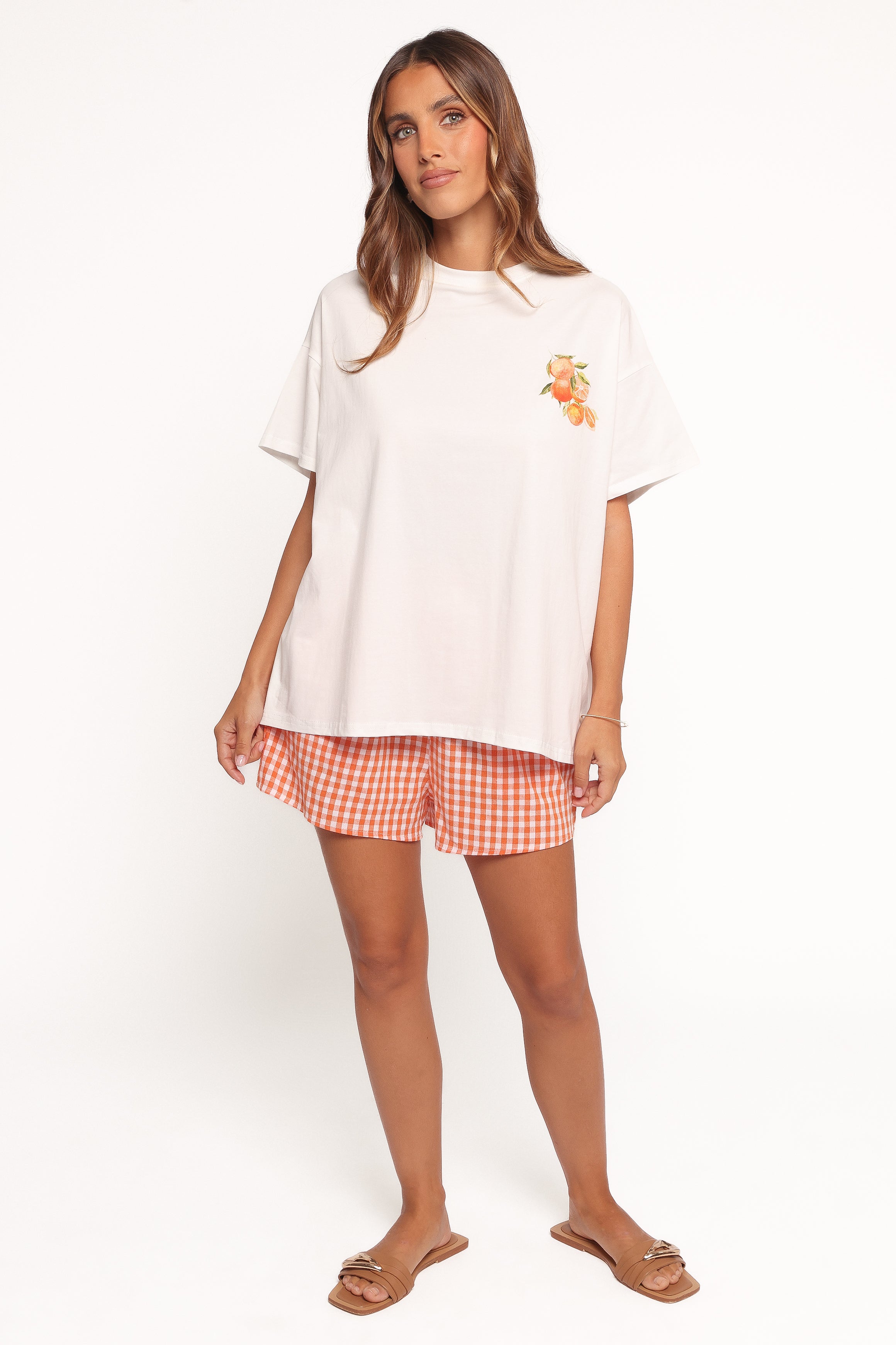 Women's Emilia Short Set - Aperol Orange Cotton Lounge Set