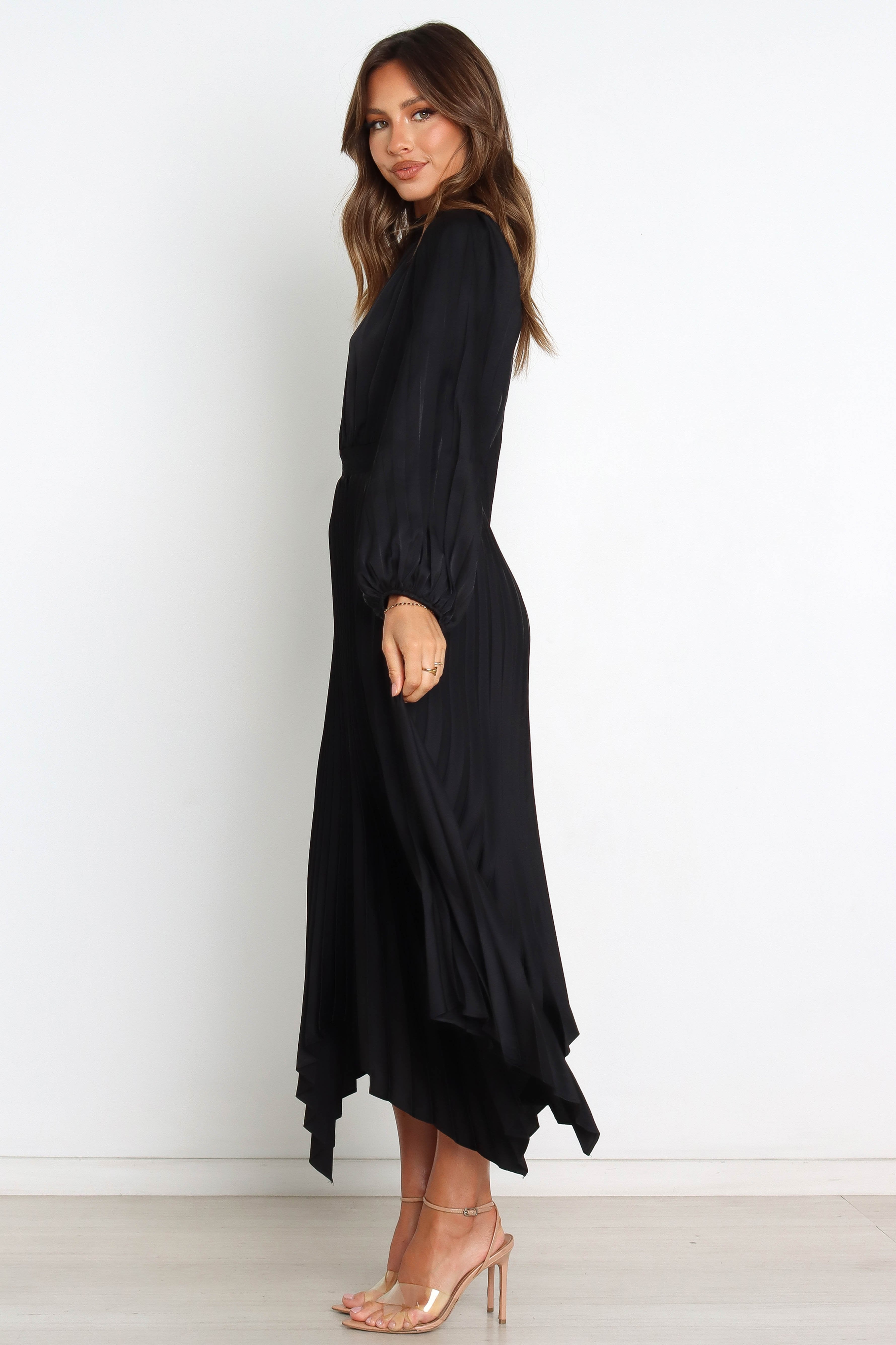Black Elegant Maxi Dress with Cut Out Detail - Eloise Dress