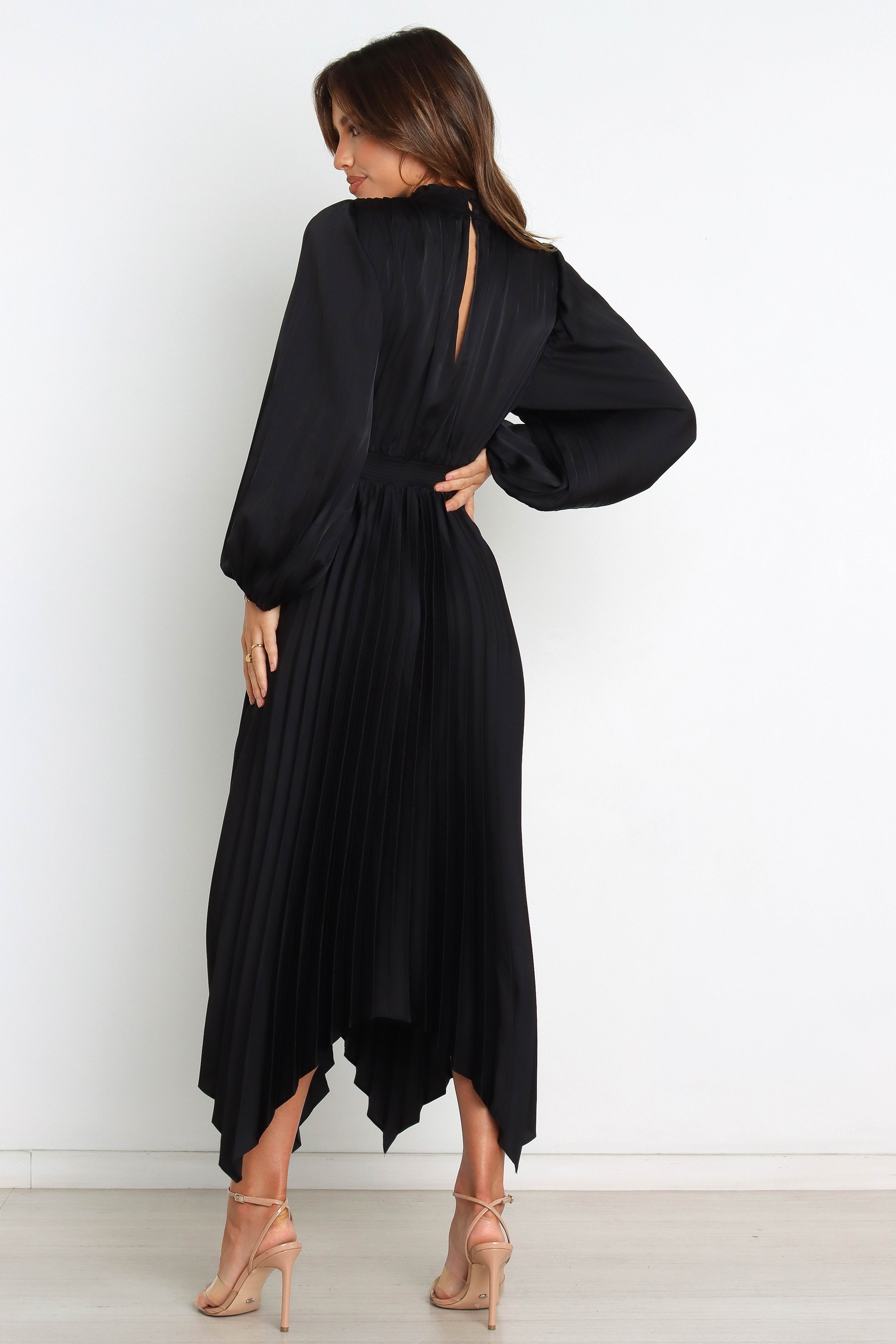 Black Elegant Maxi Dress with Cut Out Detail - Eloise Dress