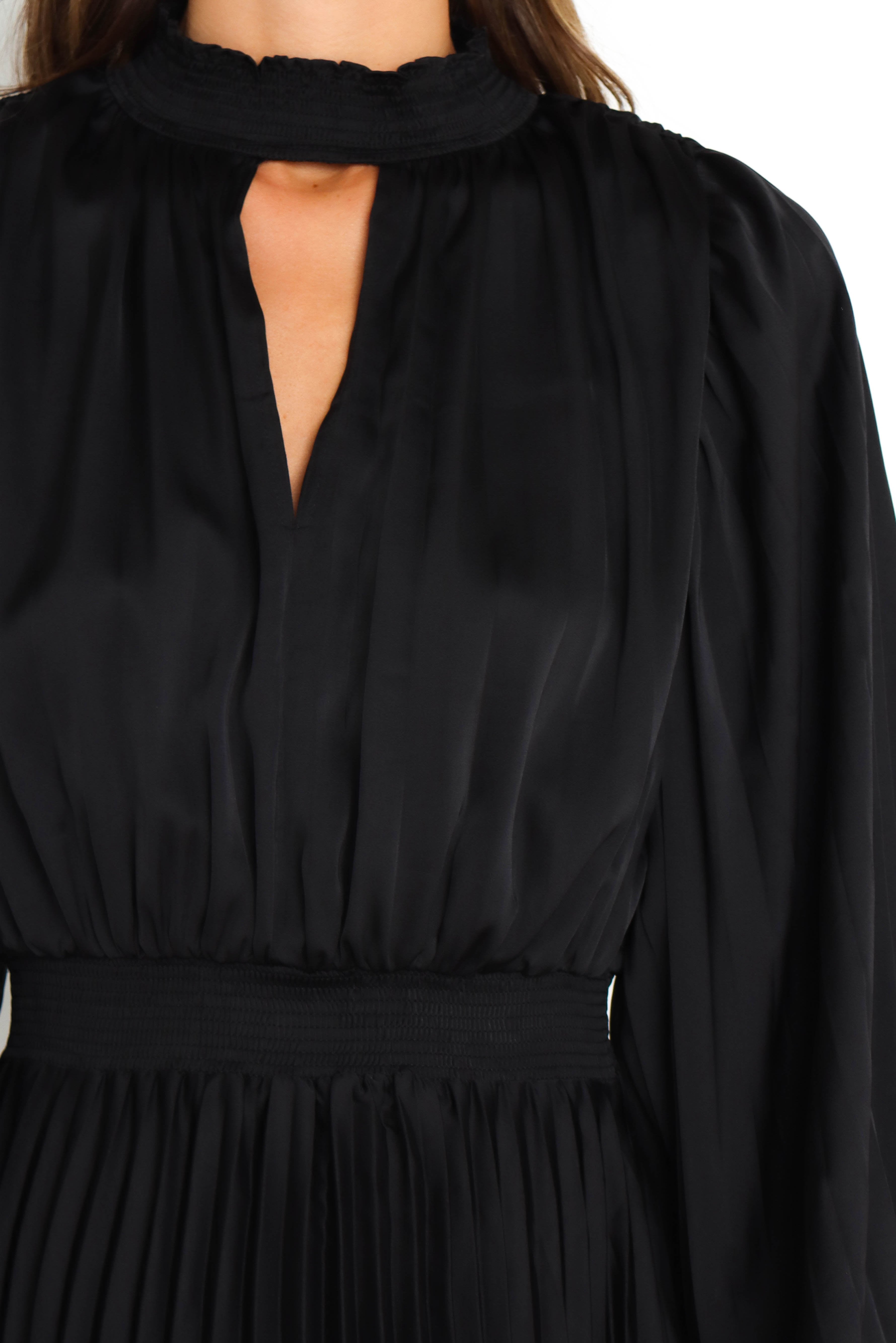 Black Elegant Maxi Dress with Cut Out Detail - Eloise Dress