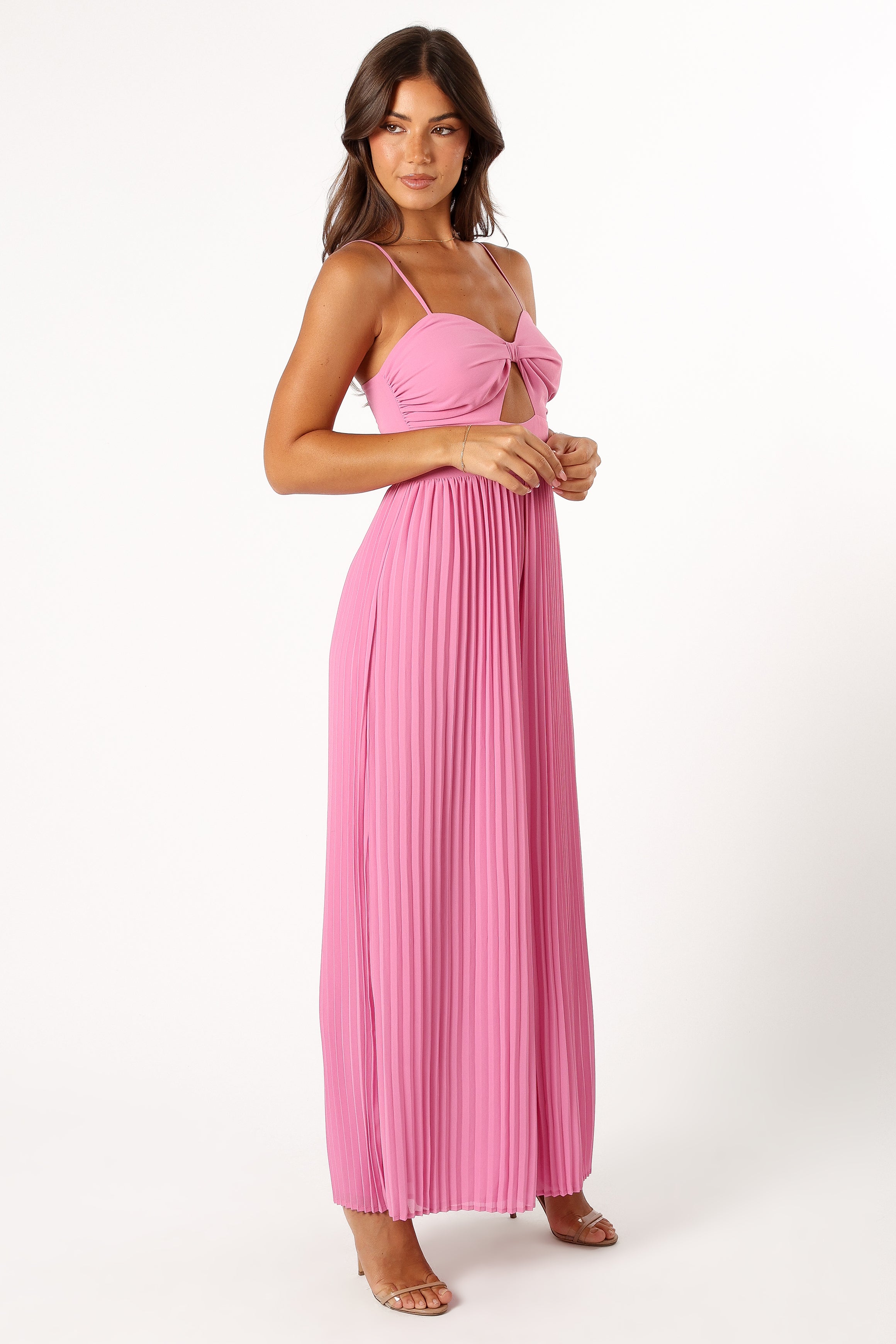 Pink Alice Sweetheart Neckline Wide Leg Jumpsuit