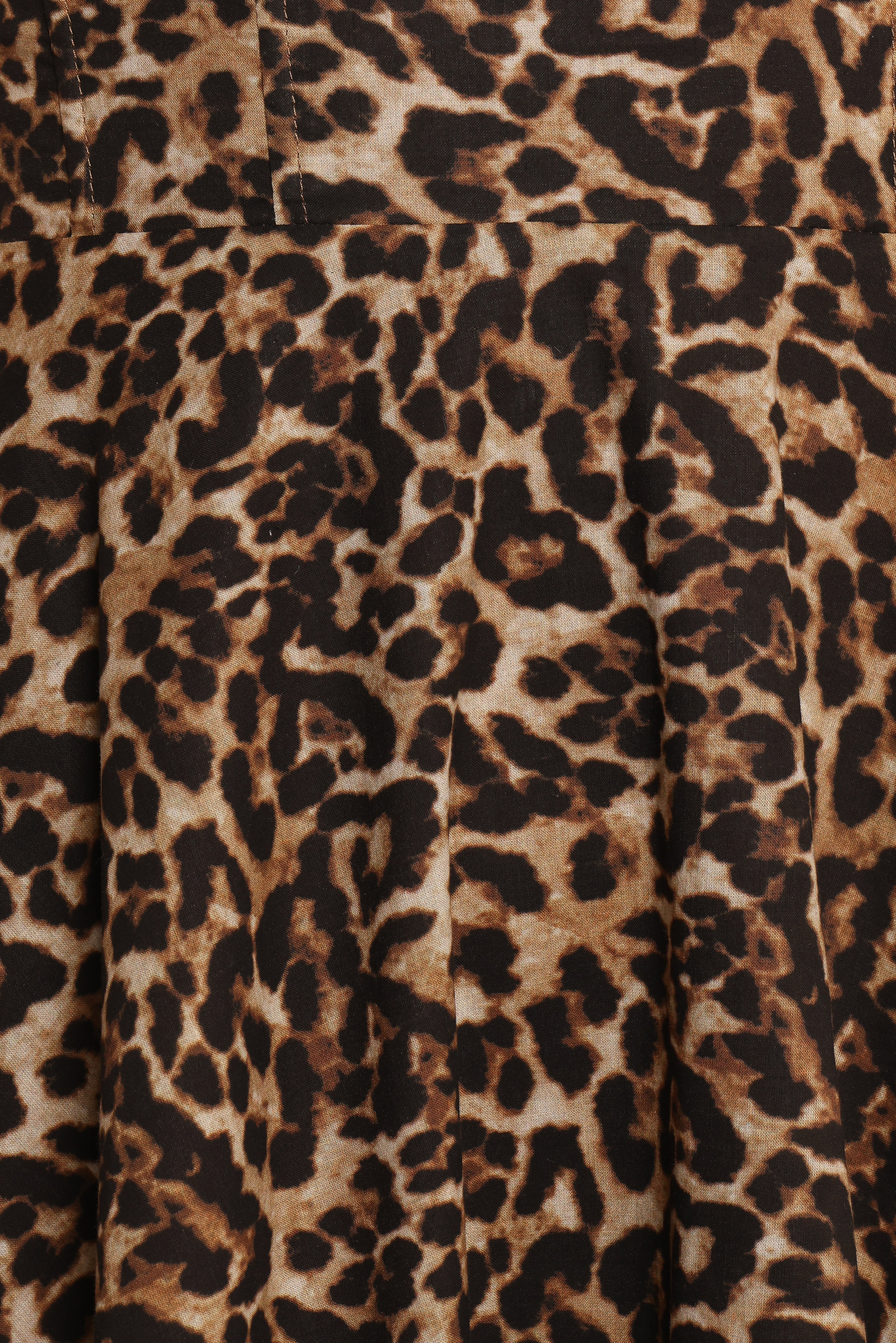 Leopard Print Ayana Midi Dress with Sweetheart Neckline & Adjustable Straps