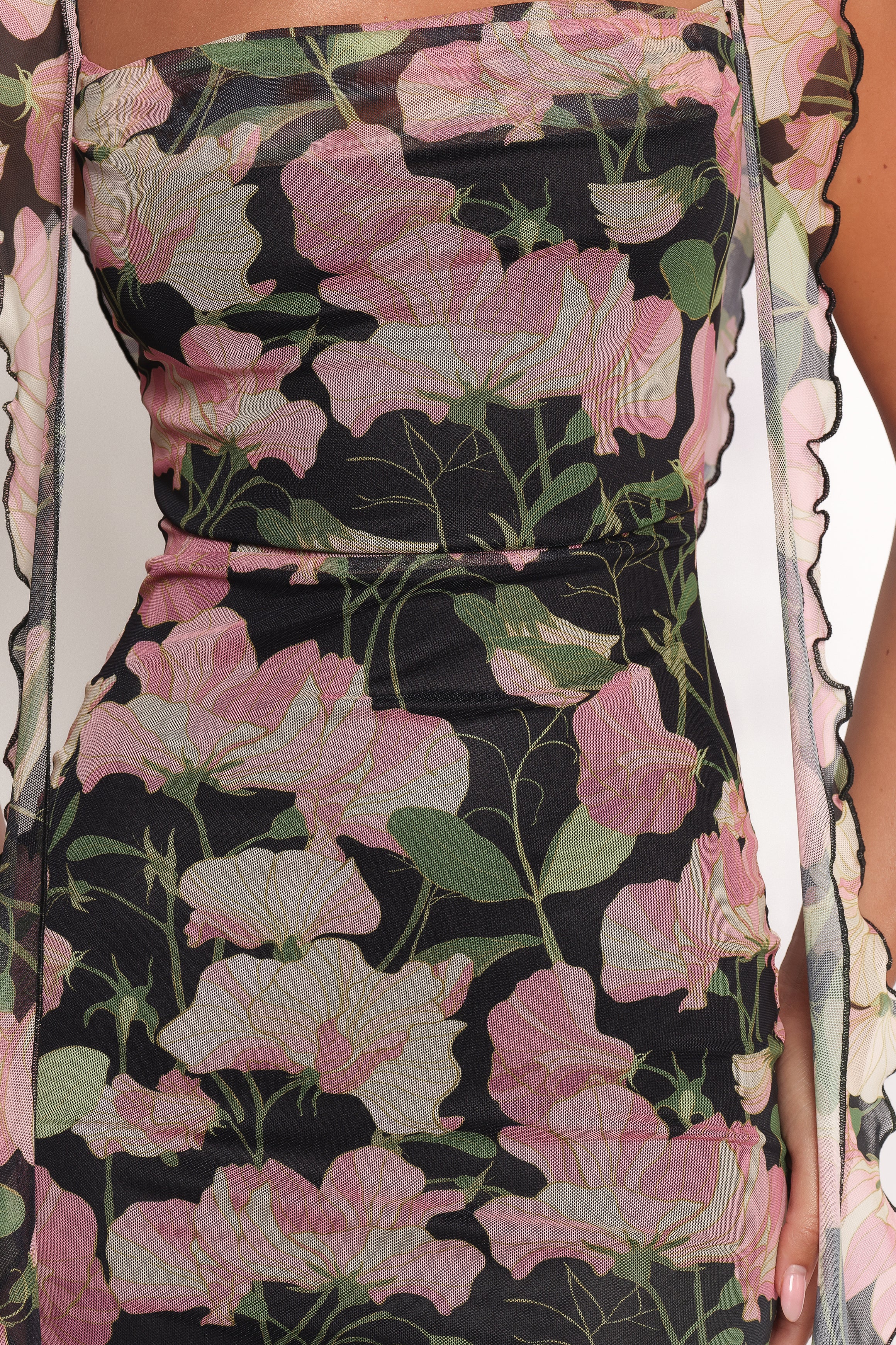 Chiara Floral Maxi Dress with Cowl Neck & Ruffle Straps