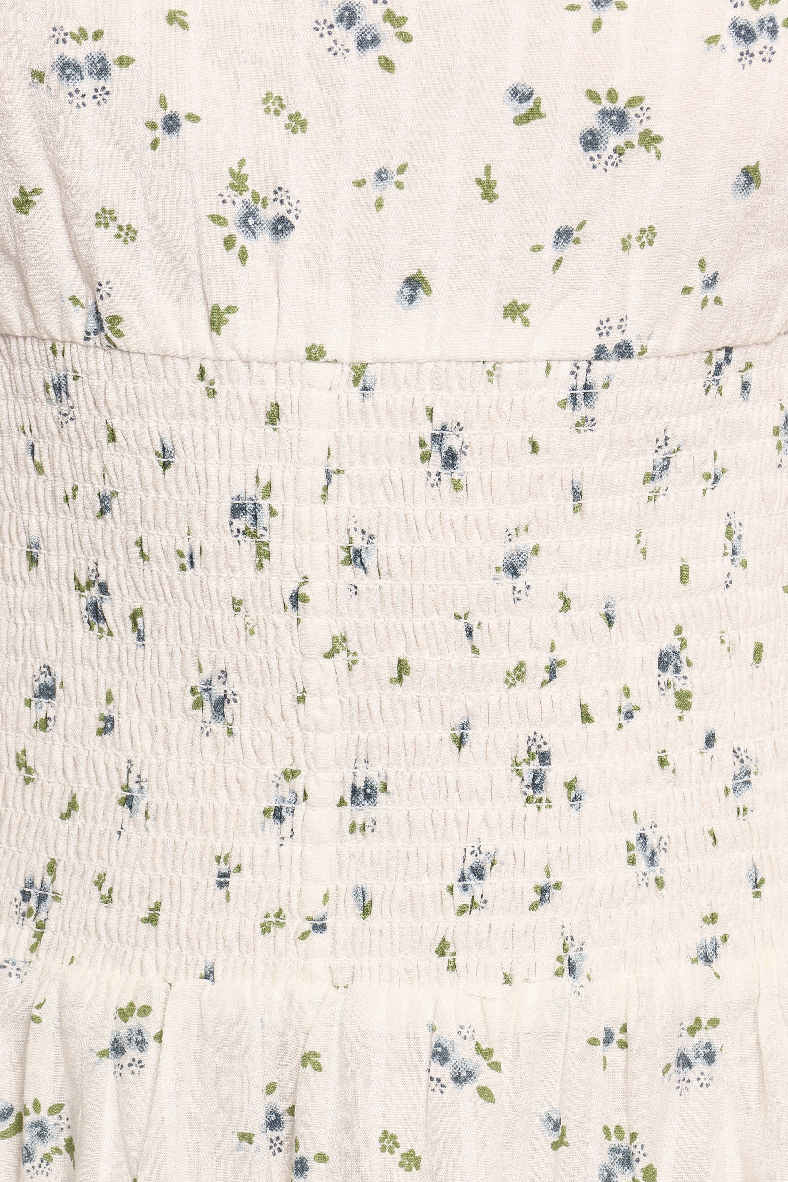 Leticia Blue Floral Midi Dress with Pockets & A-Line Skirt