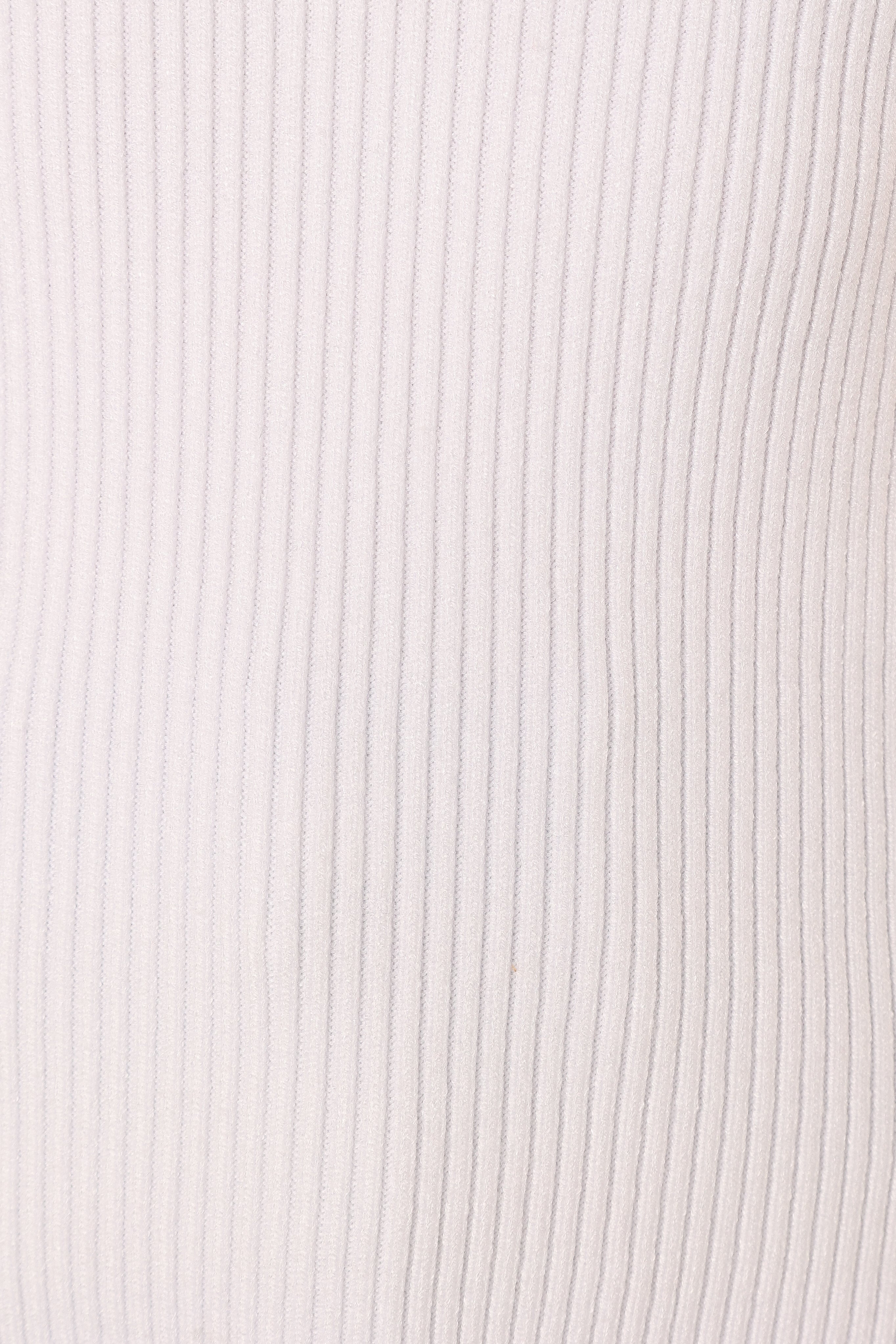 Women's White Ribbed V-Neck Sleeveless Top - Emily Stretch Blouse