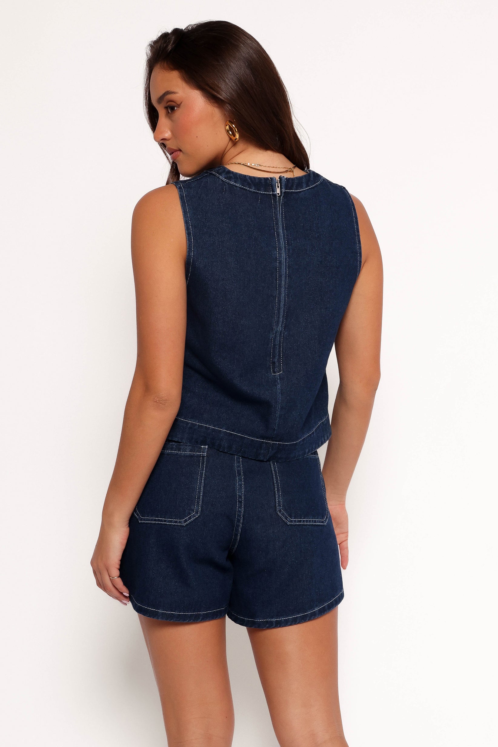 Levi's High Waisted Dark Denim Shorts for Women