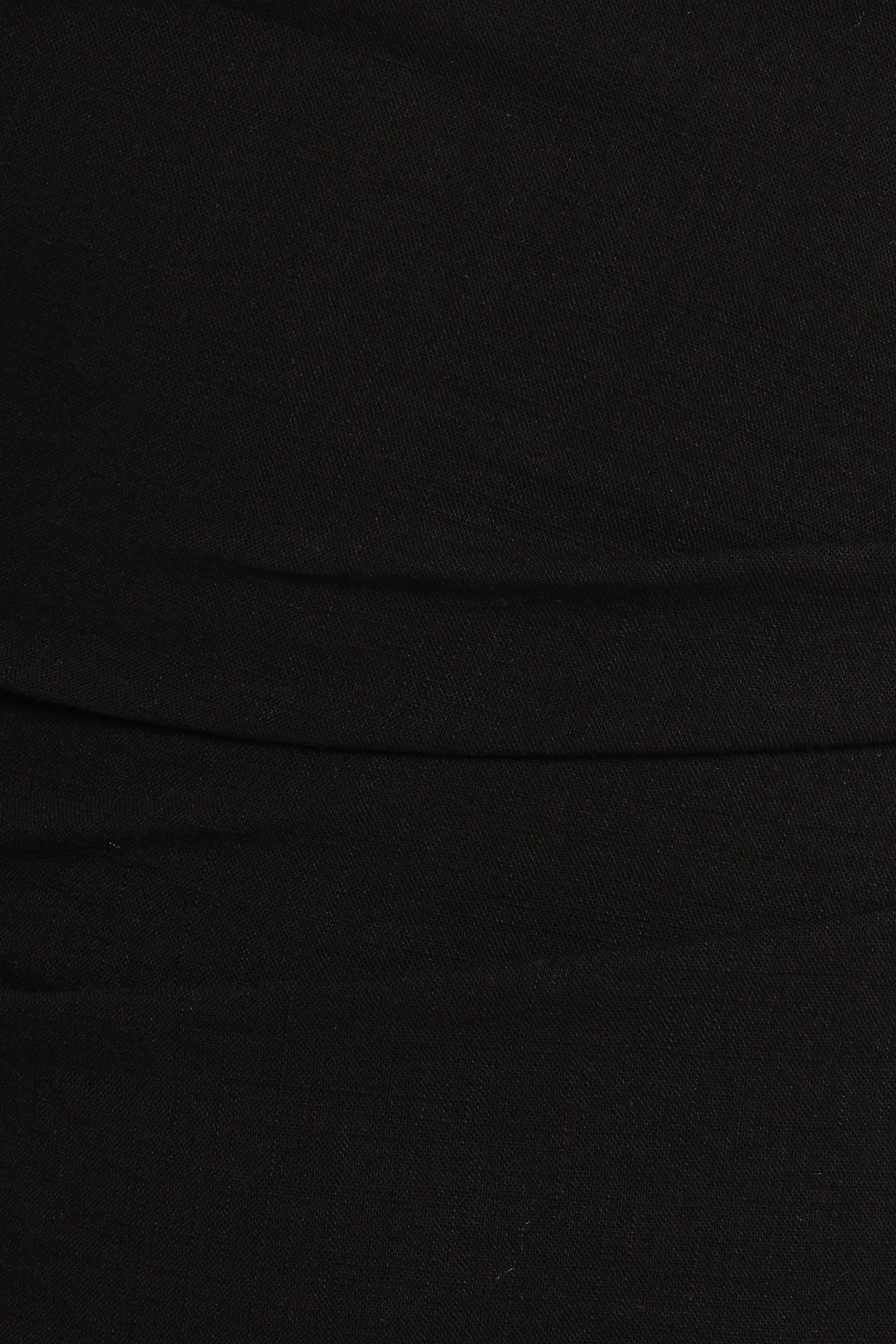 Black Cass Mini Dress with Asymmetrical Neckline & A-Line Silhouette