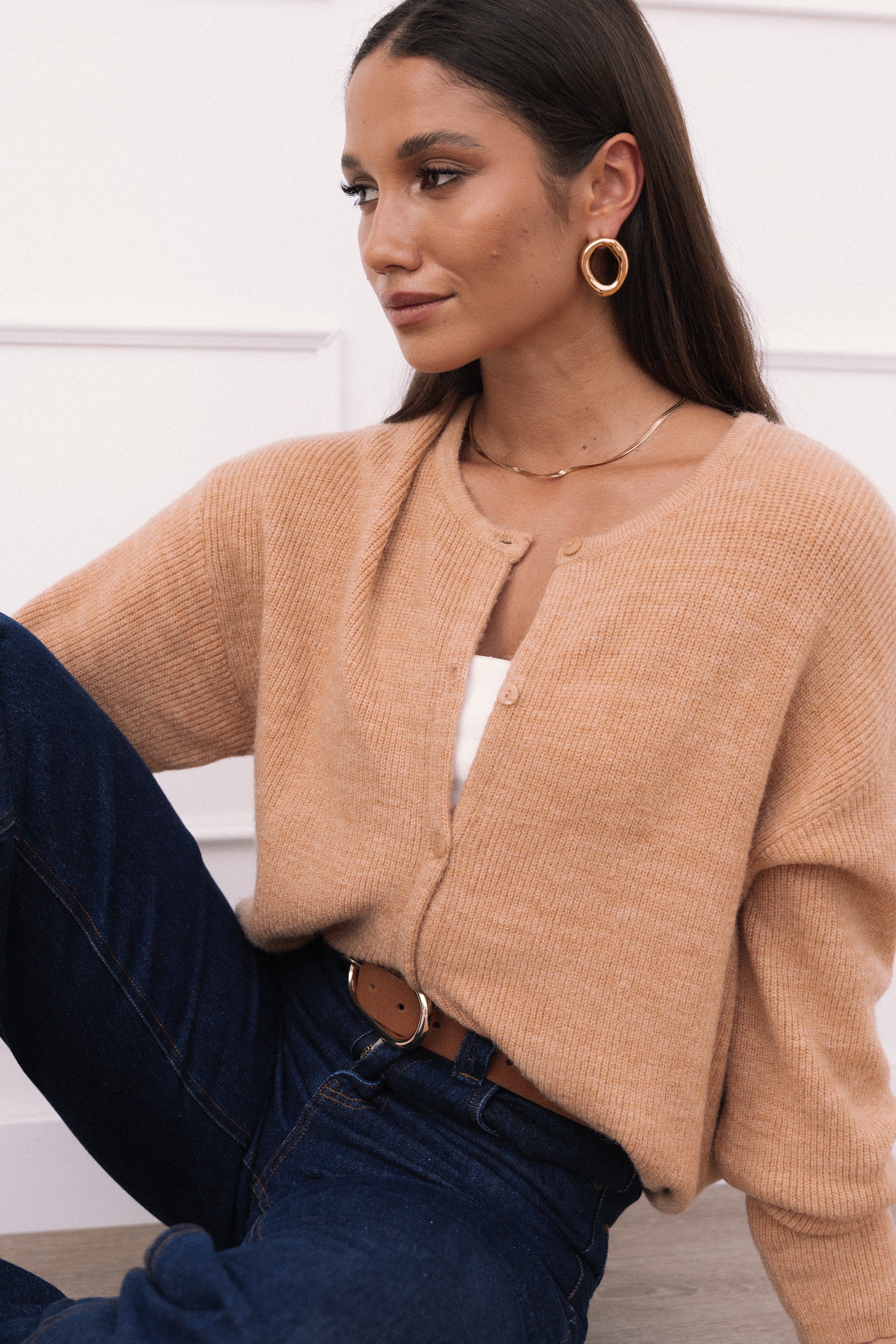 Astor Classic Knit Cardigan for Women - Soft V-Neck Button-Up