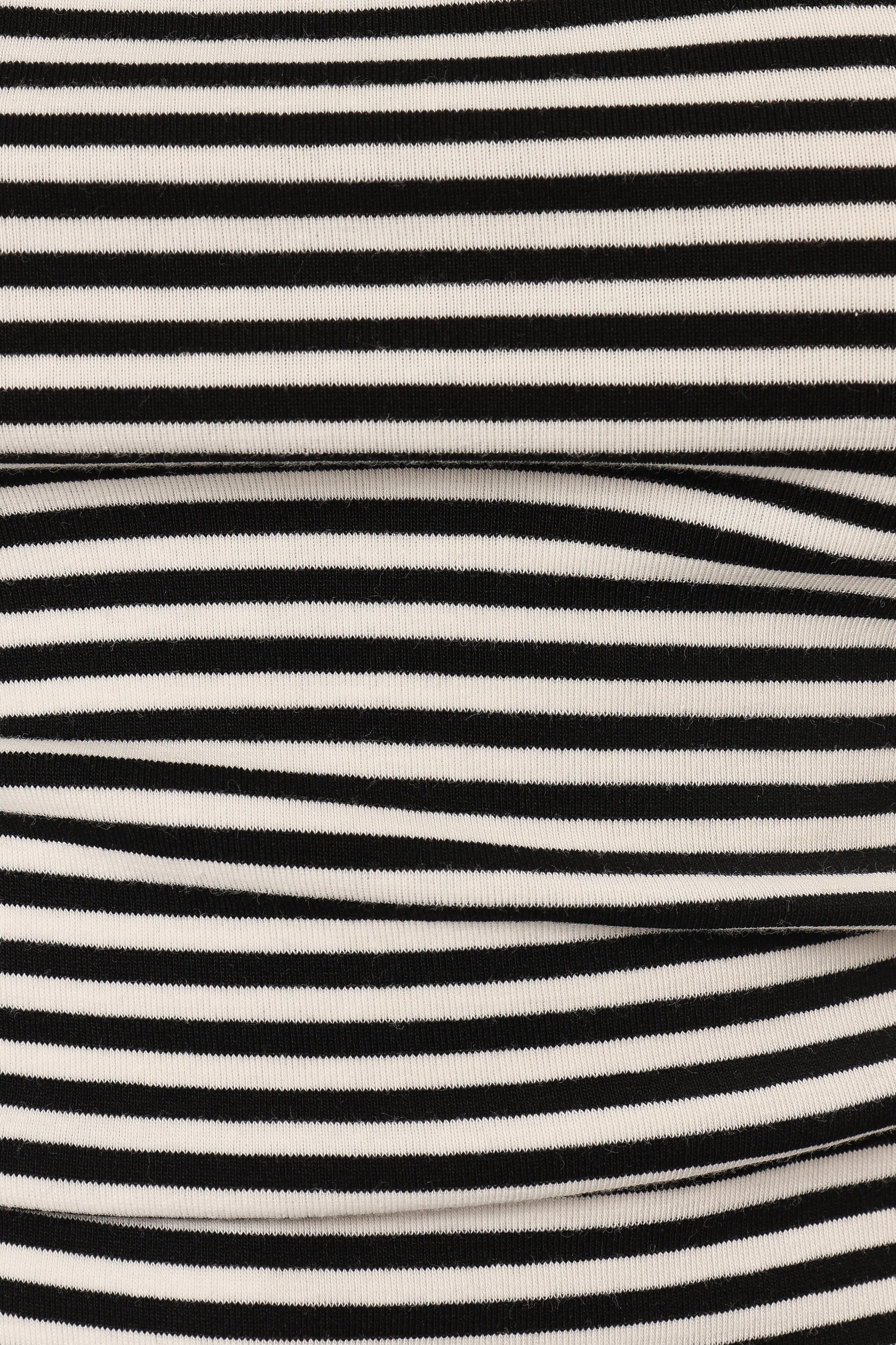 Nissa Striped Sleeveless Tank Top with Ruched Sides